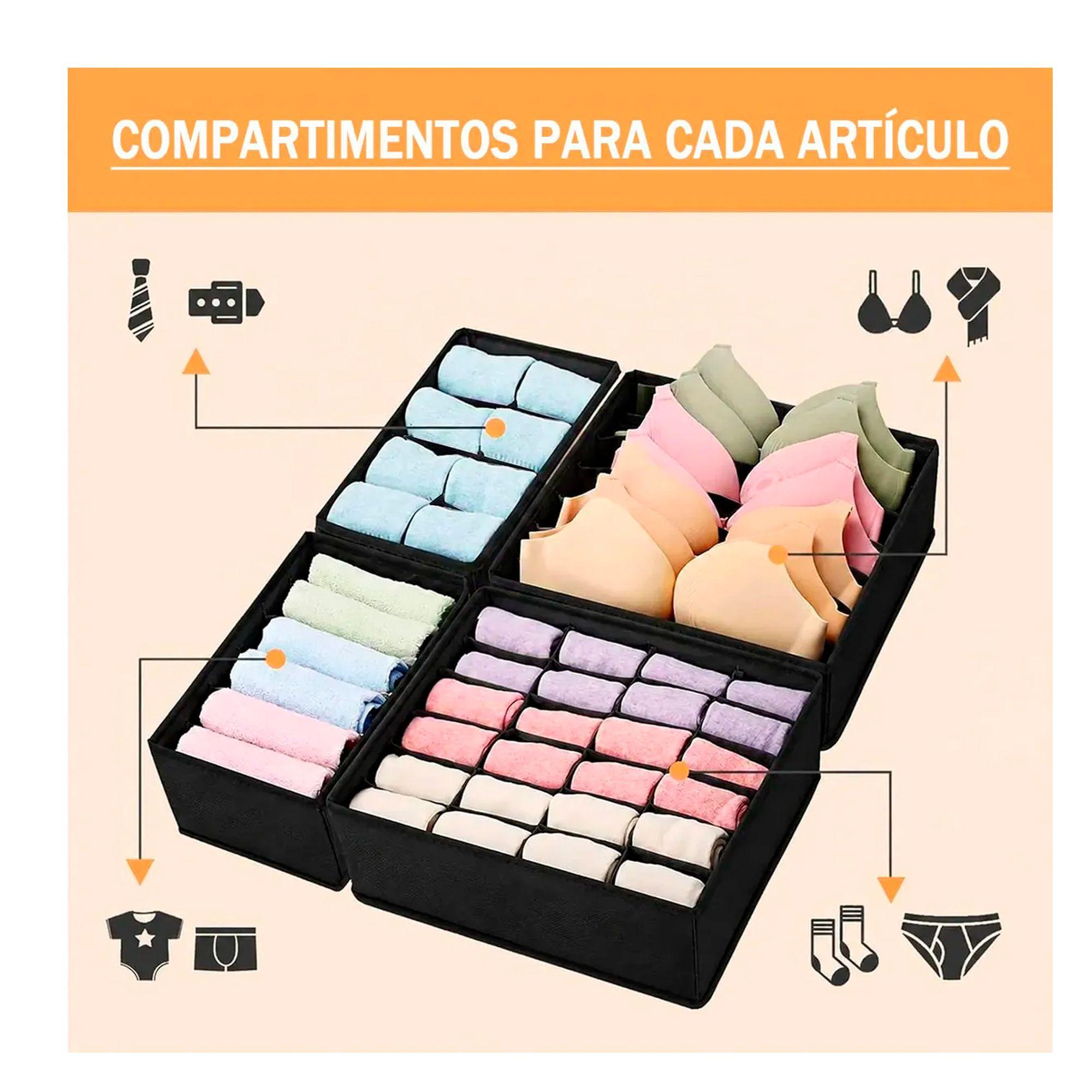Set De Organizadores De Cajones Ropa Interior Plegable X4-2