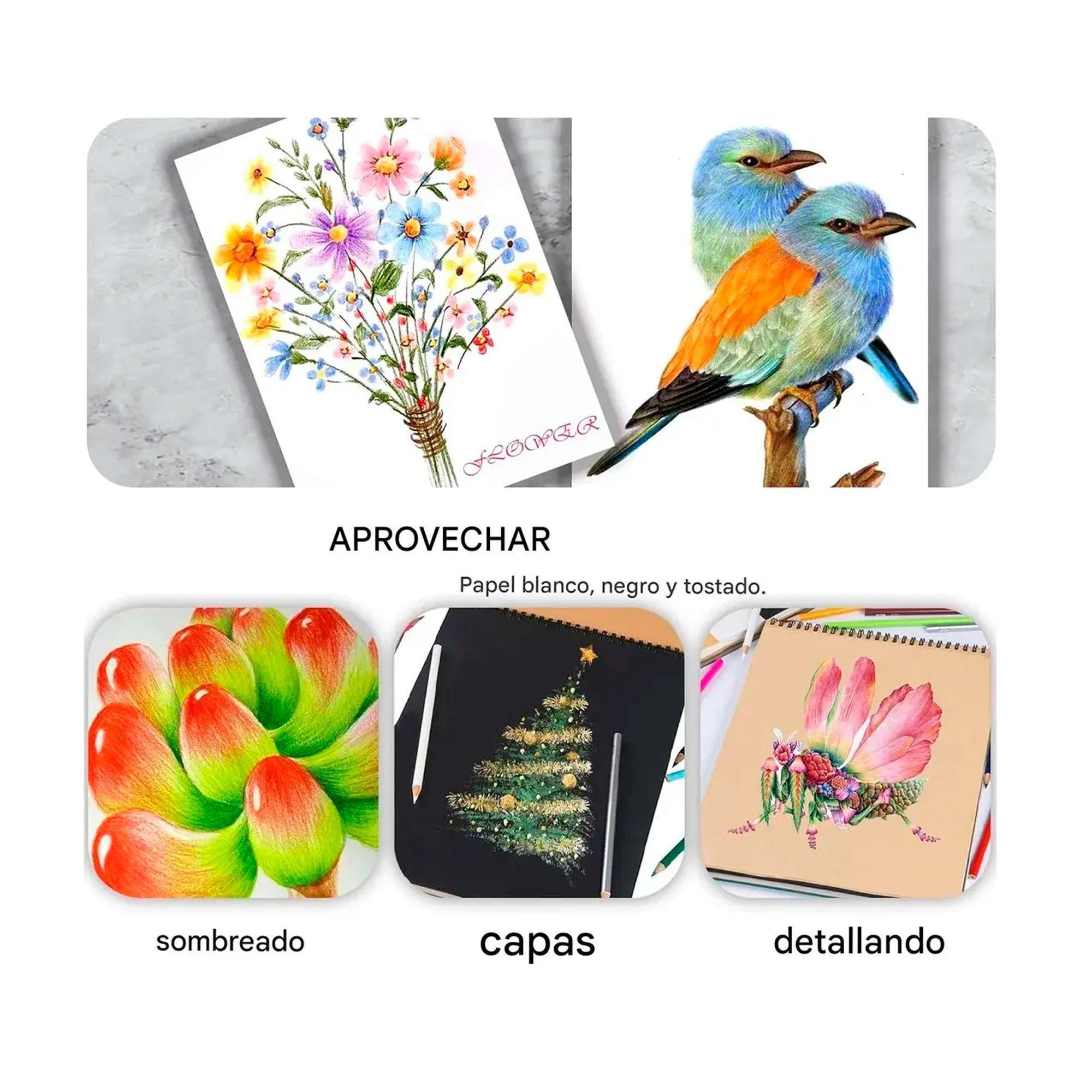 Set 120 Lapices Colore Arte Profesional Dibujo Caja Metálica  Kalour-4