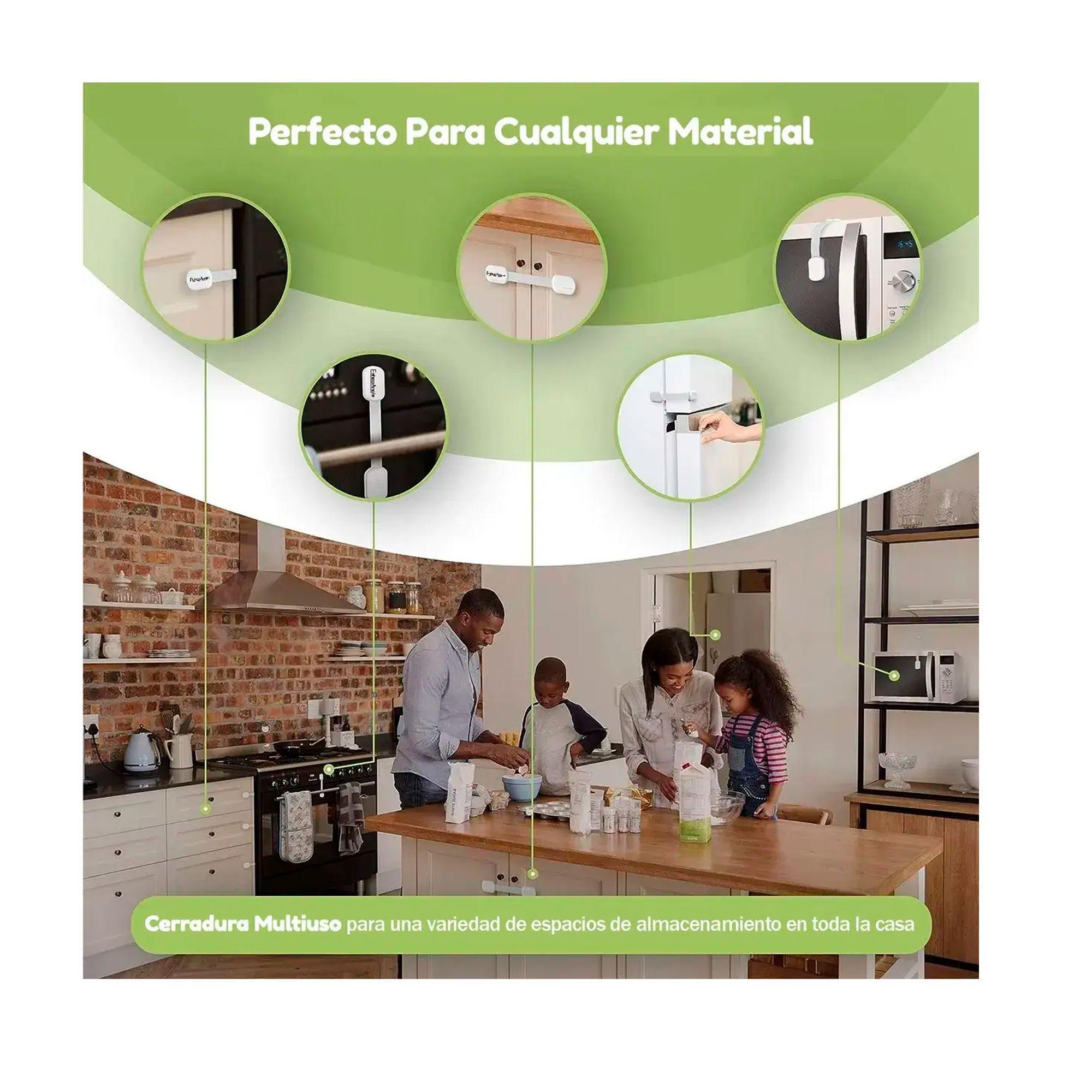 10 Seguros Para Puerta Cajones Refrigerador Bebe Protectores-4