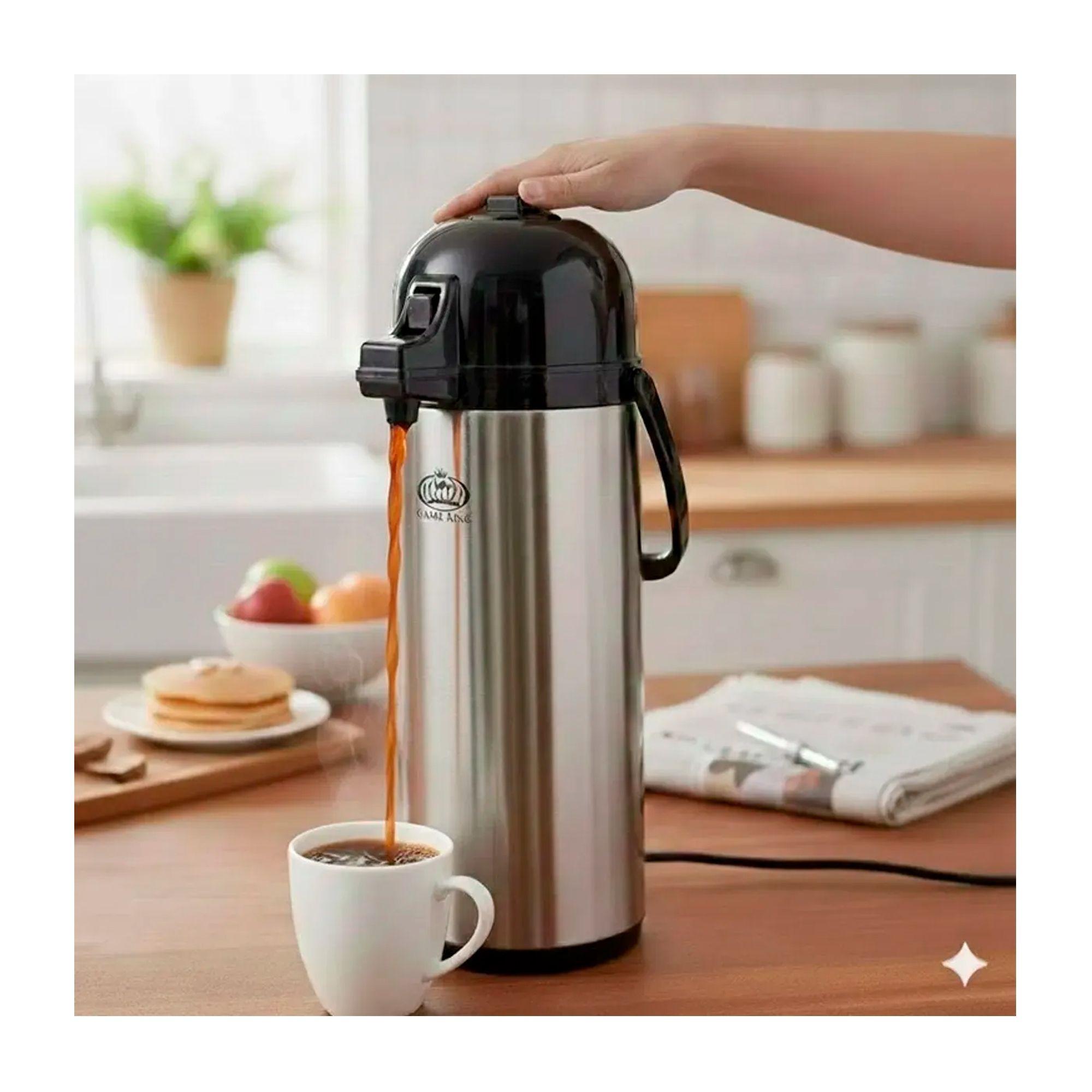 Termo Dispensador Acero 1 9lts Sifon Agua Caliente Cafe Te-6