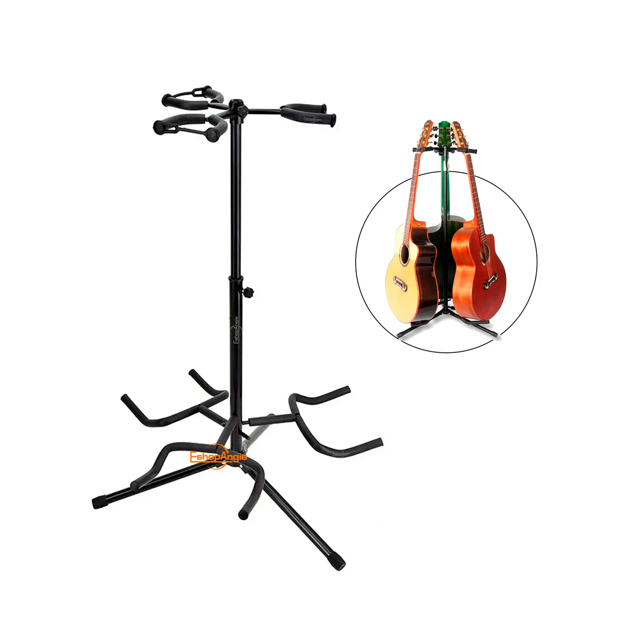 Atril Triple Soporte Para 3 Instrumentos De Cuerda Guitarra-0