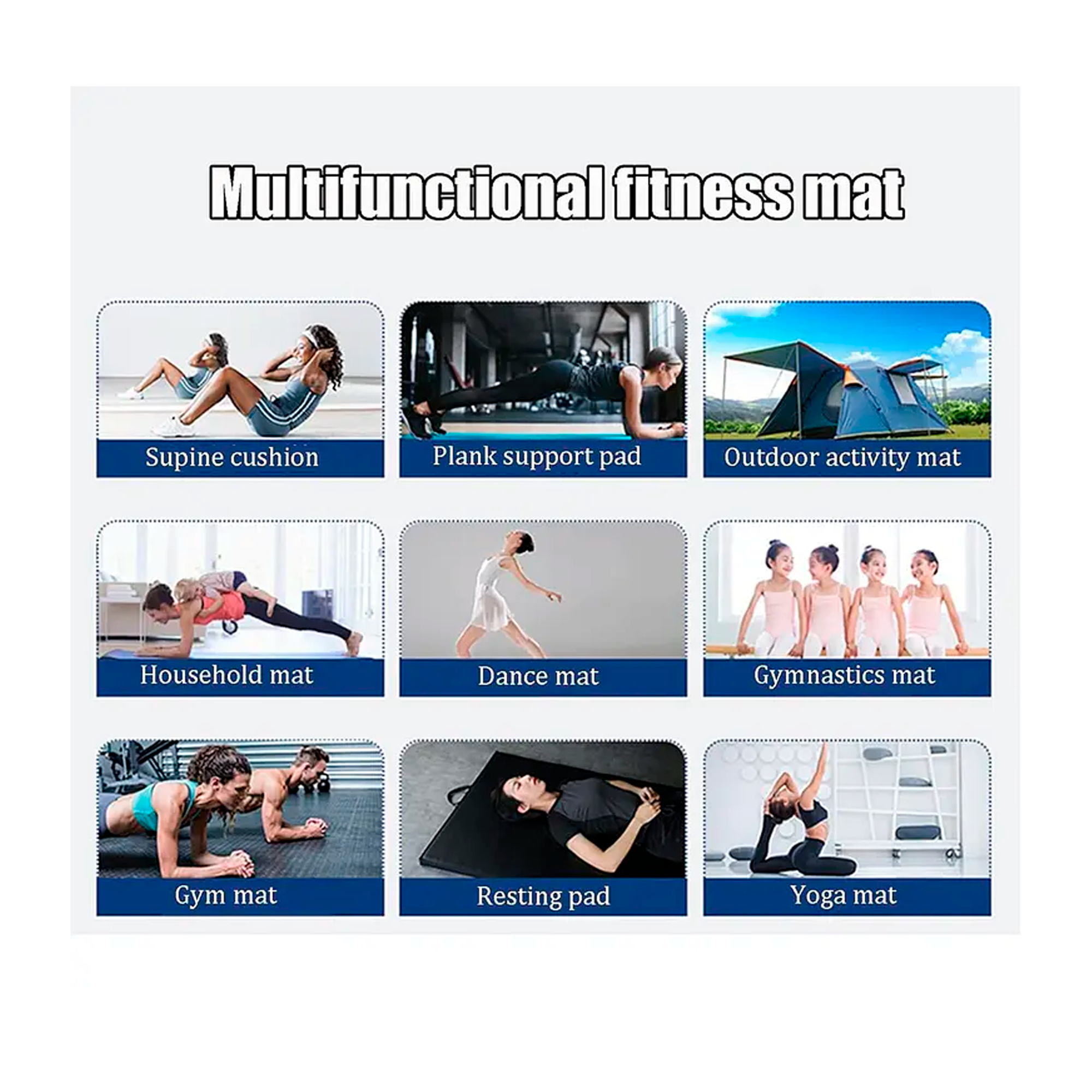 Colchoneta Deportiva Lona Oxford 100x50x5cm Pilates Yoga-1