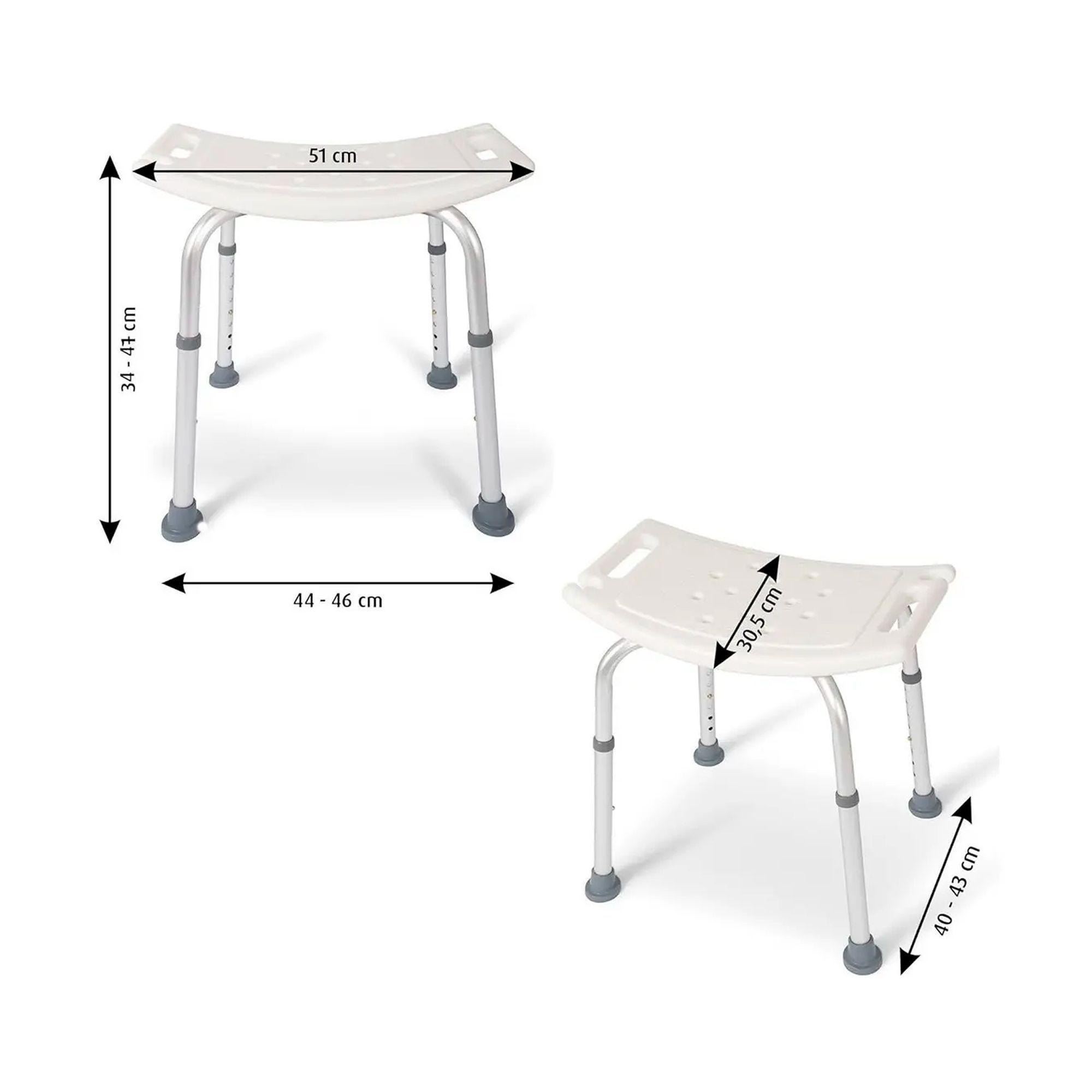 Silla Asiento De Ducha Seguridad Antideslizante Regulable-5