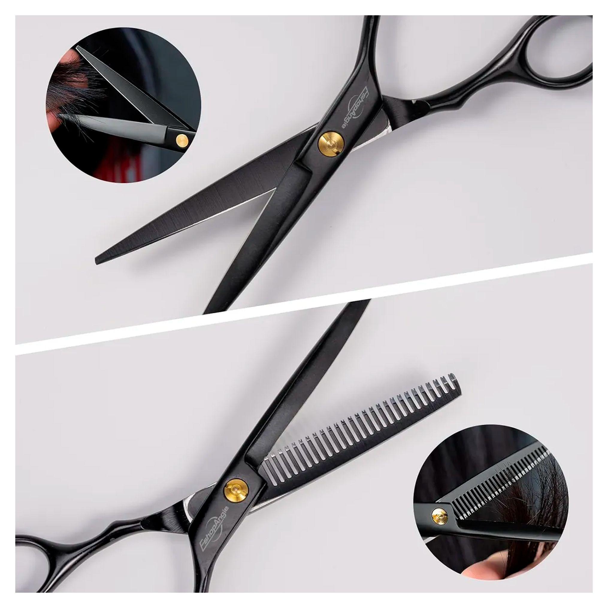 Set Tijeras Peluquería Barbería Corta Pelo Entresacador 14pc-4
