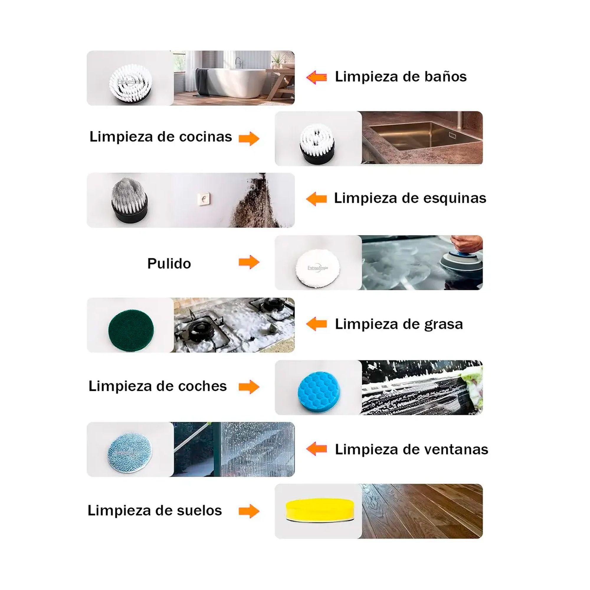 Cepillo Limpieza Eléctrico Inalámbrico Para Hogar 9 En 1-6