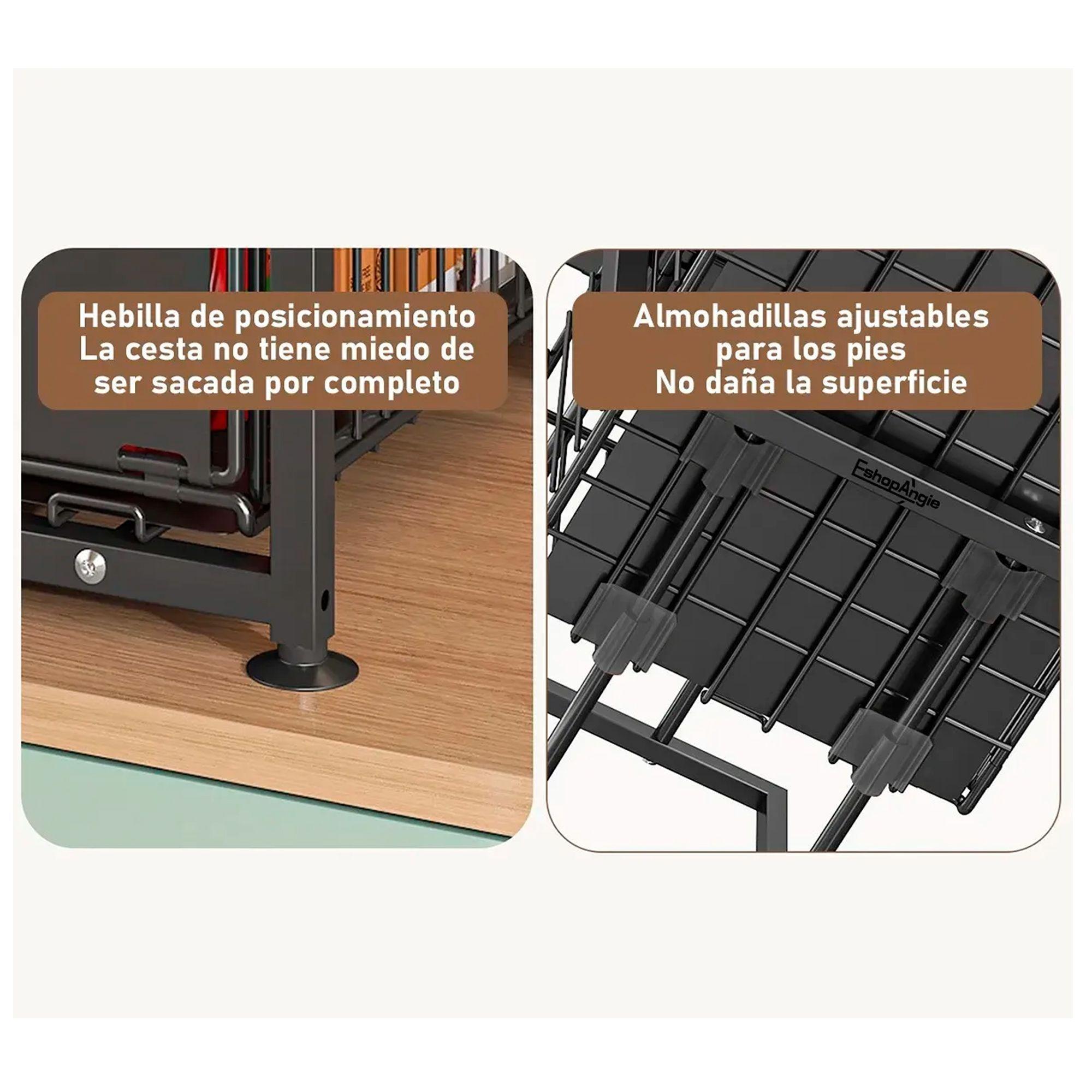 Estante Organizador Multiuso Deslizante Cocina Baño 2 Pisos-4