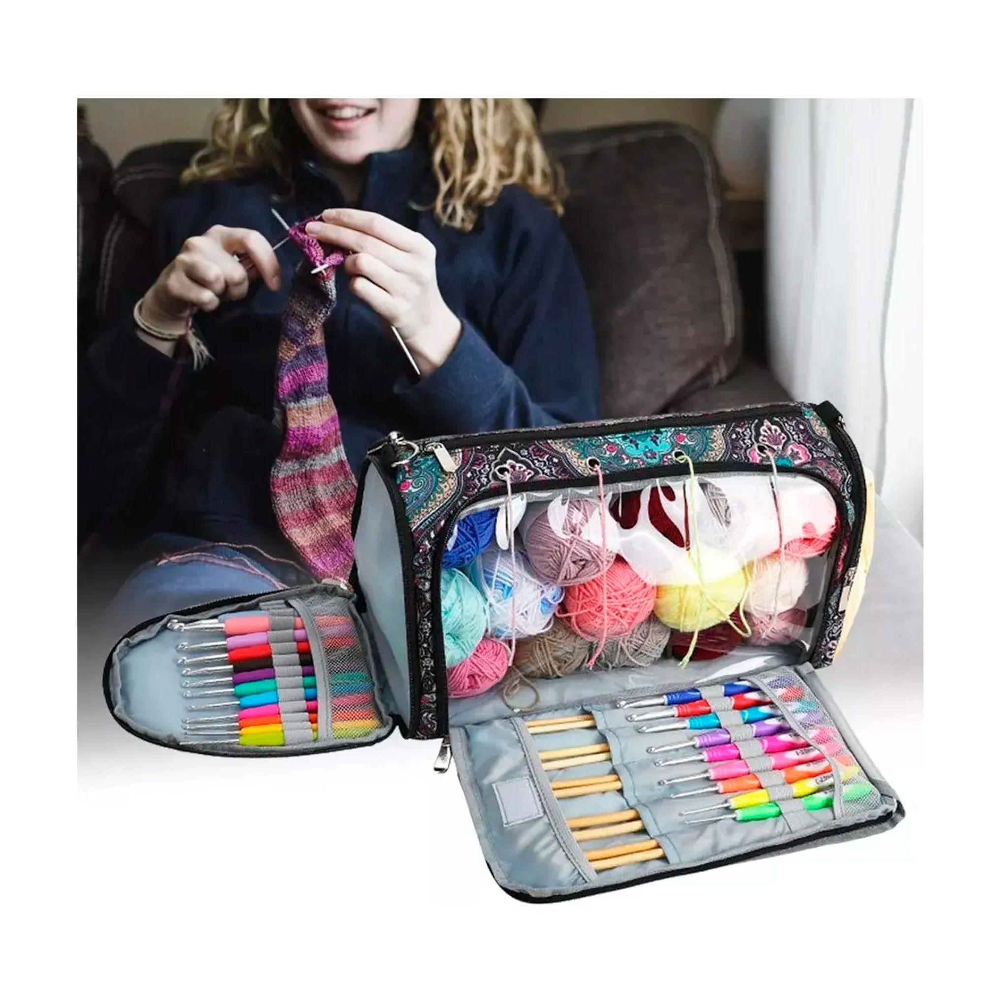 Bolso Organizado Almacenamiento Hilo/lana/crochet Para Tejer-2