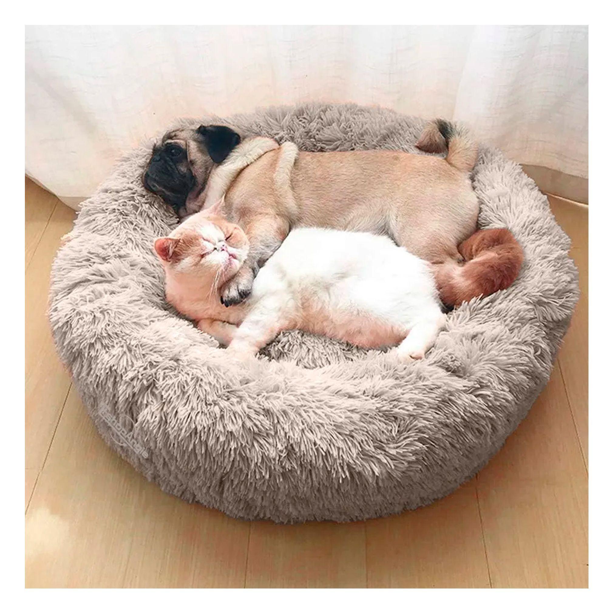 Cama Perro Mascota Antiestres Felpa Confortable 67cm-2