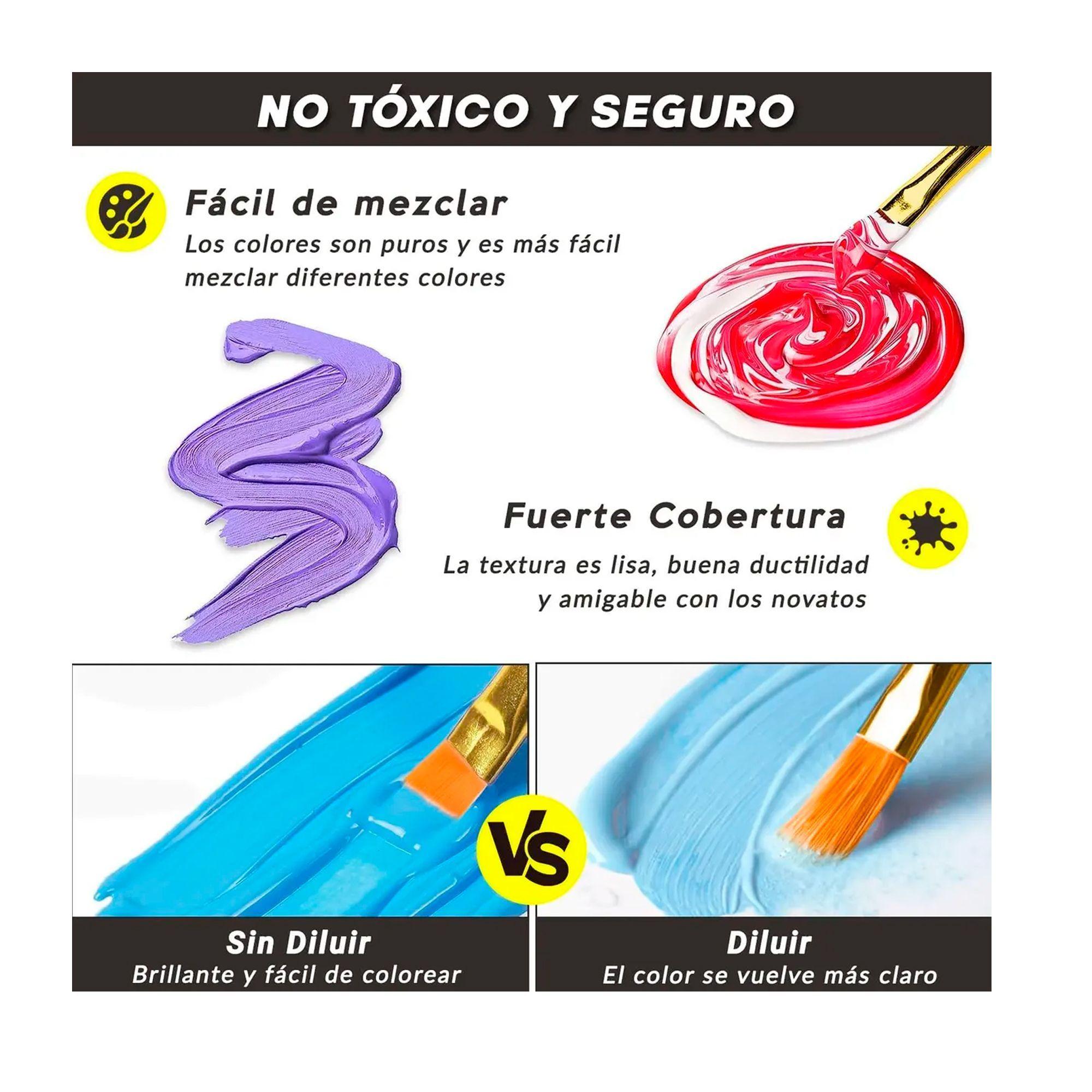 Kit De Pintura Acrilica 24 Colores 60 Ml-2