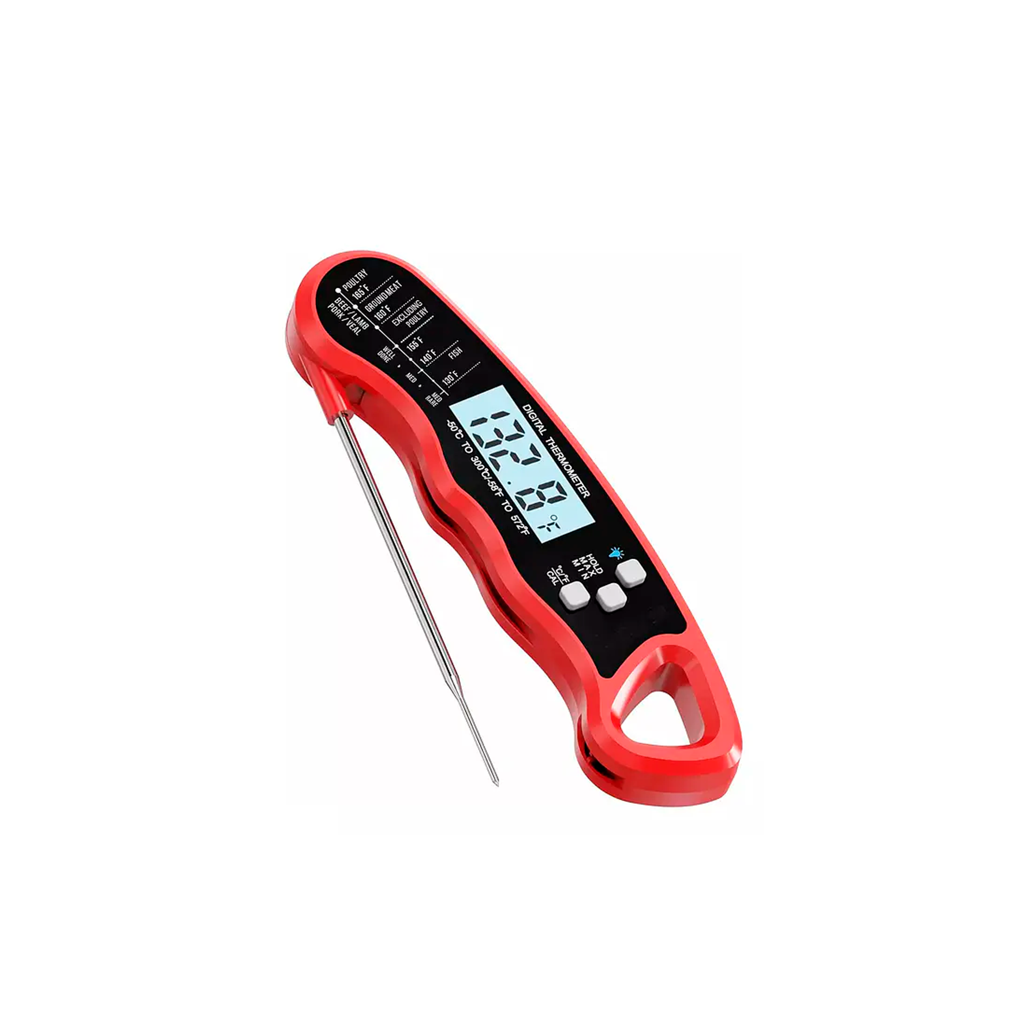 Termometro Digital Cocina Carnes Liquidos Aceite Plegable-0