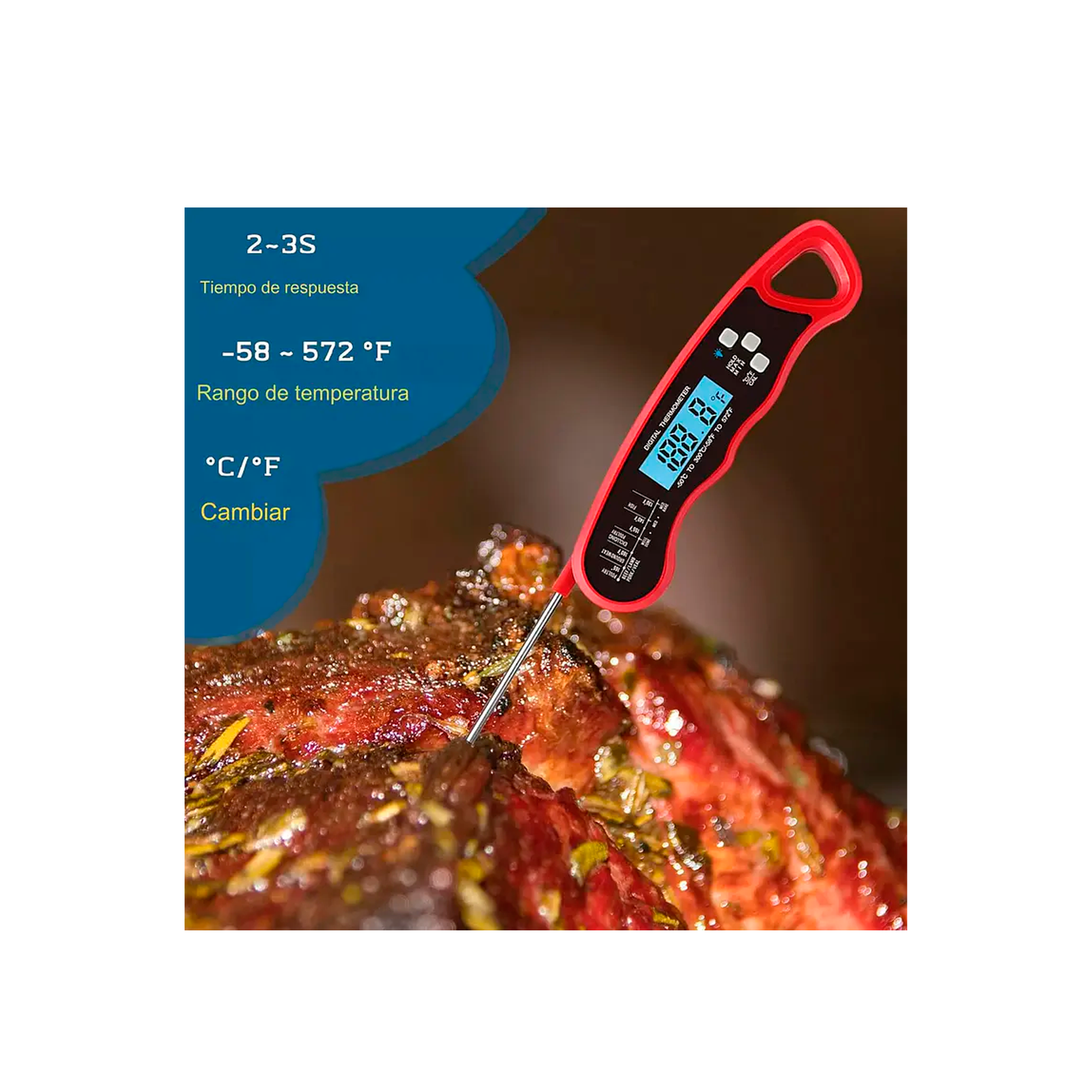 Termometro Digital Cocina Carnes Liquidos Aceite Plegable-1