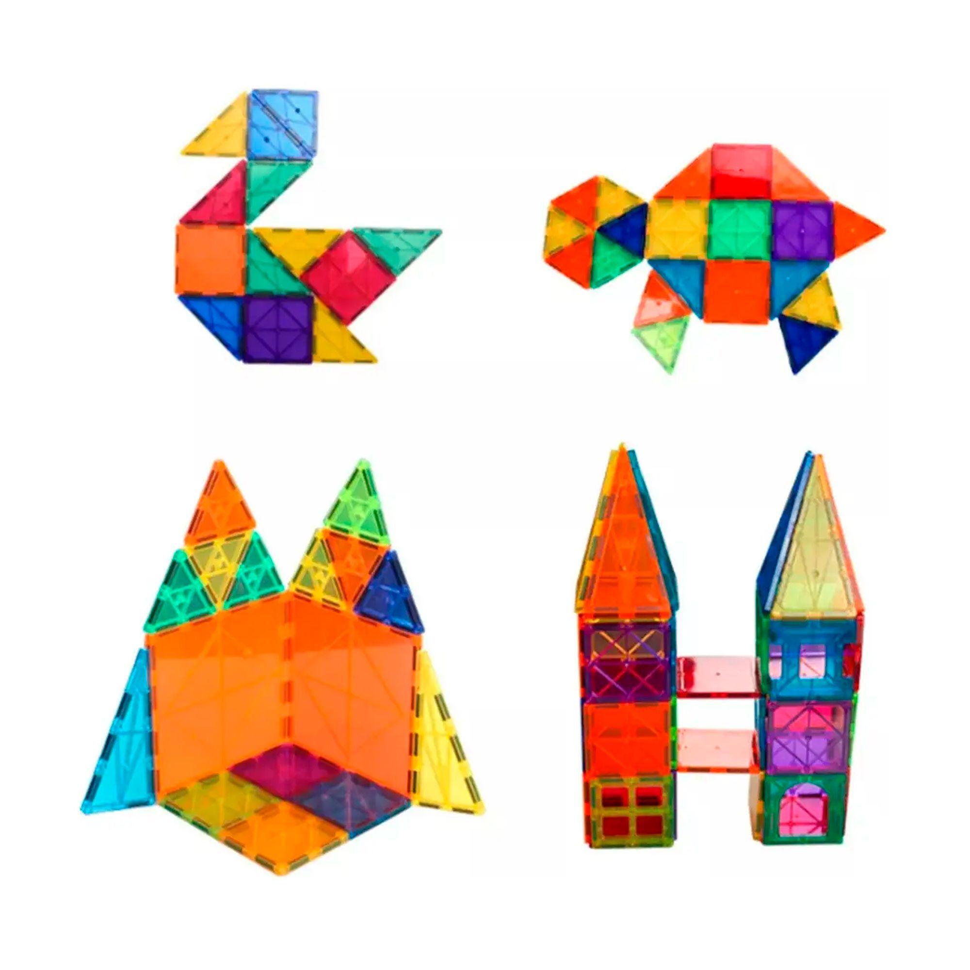 Juego De Bloques De Construccion Magneticos 3d 60 Piezas-1