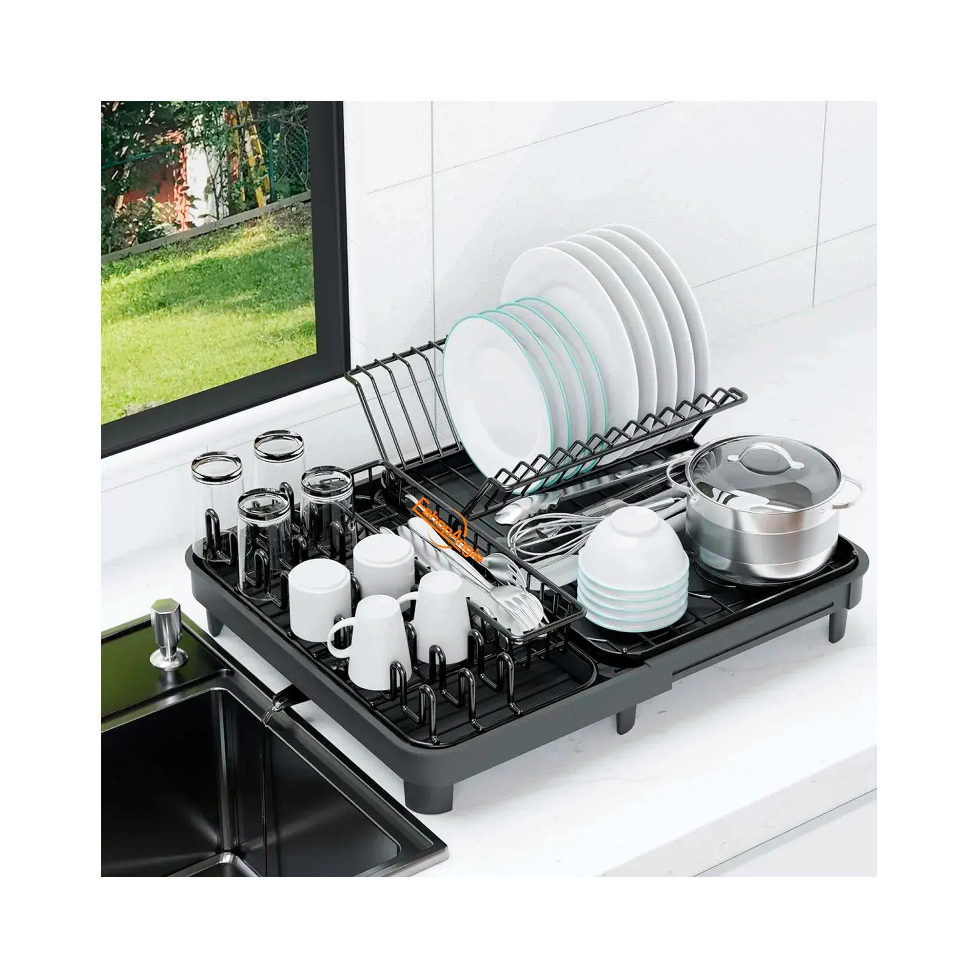 Escurridor De Platos Plegable Secaplatos Para Cocina-5