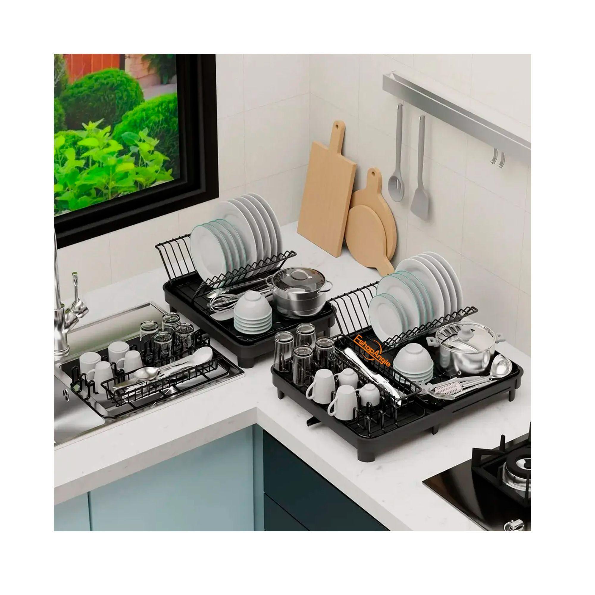 Escurridor De Platos Plegable Secaplatos Para Cocina-6