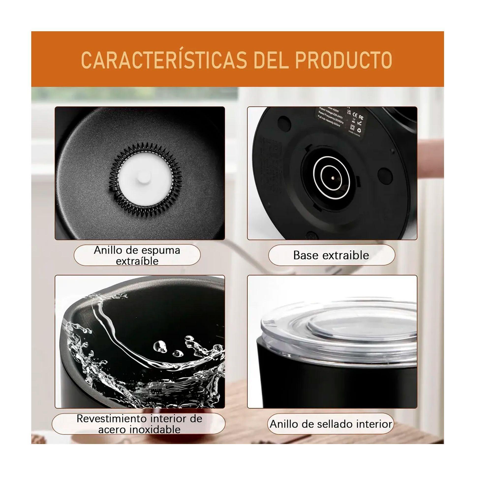 Espumador De Leche Electrico 4 En 1 Batidor Calentador Cafe-3