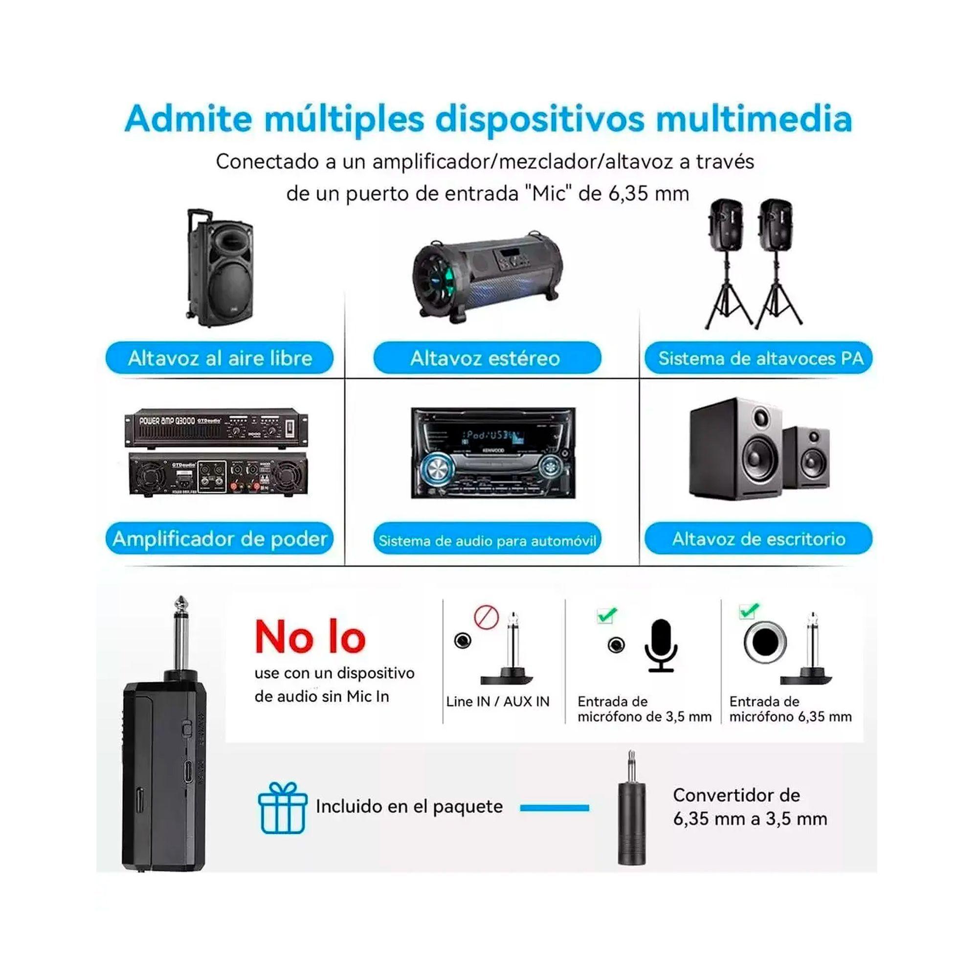 Microfono Inalambrico Profesional Karaoke Kit 2pcs-3