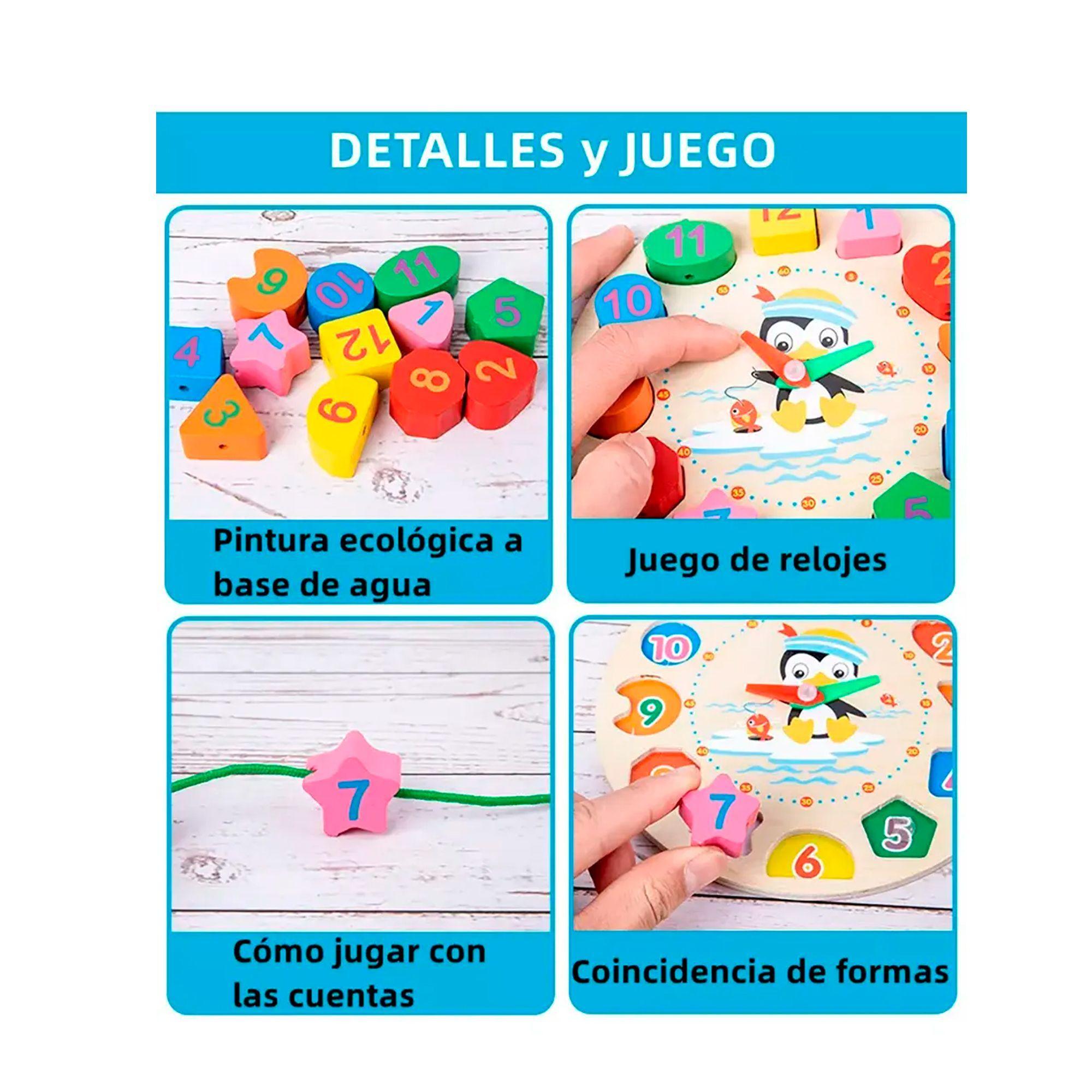Pack 10 Juguetes Didácticos De Madera Para Niños Montessori-4