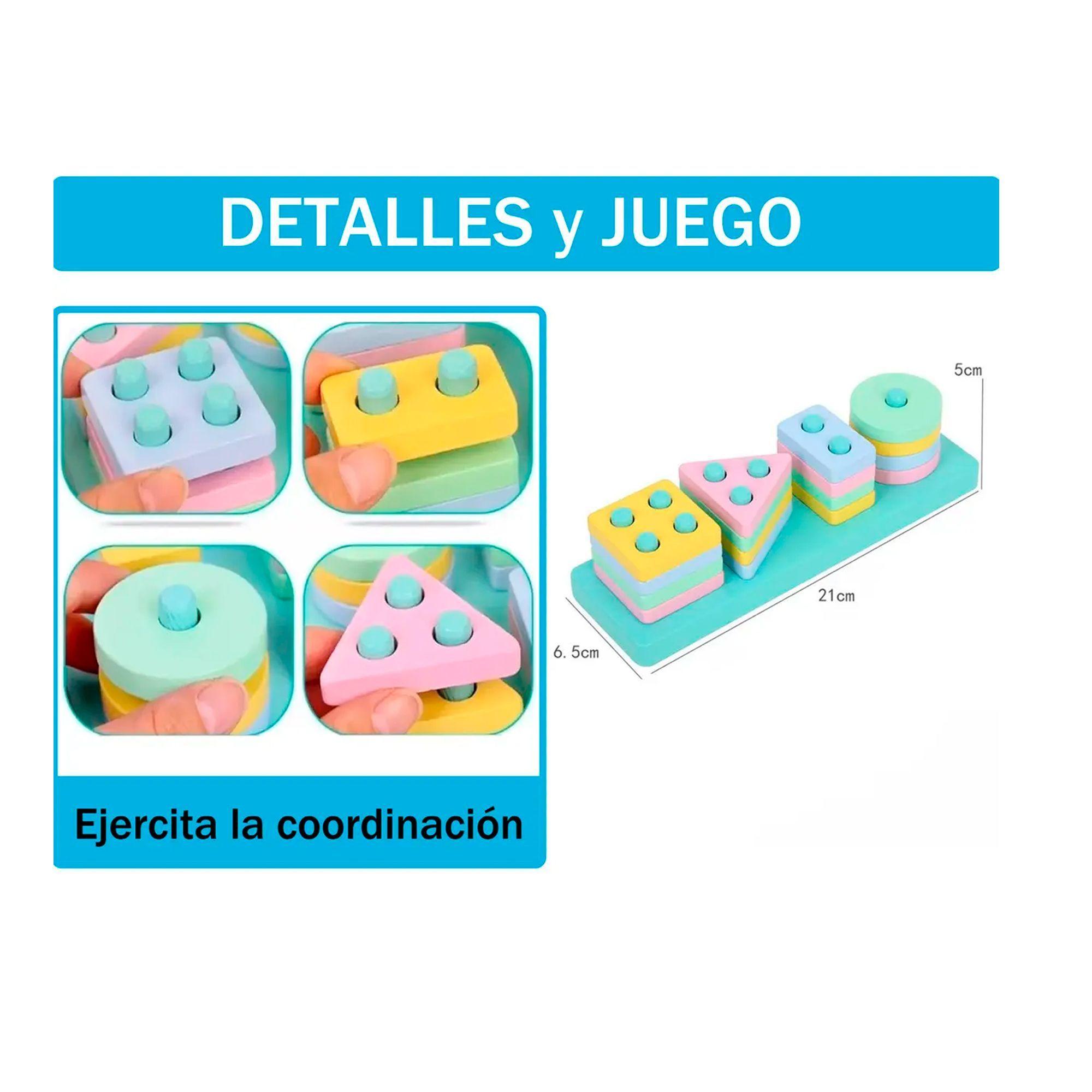 Pack 10 Juguetes Didácticos De Madera Para Niños Montessori-5