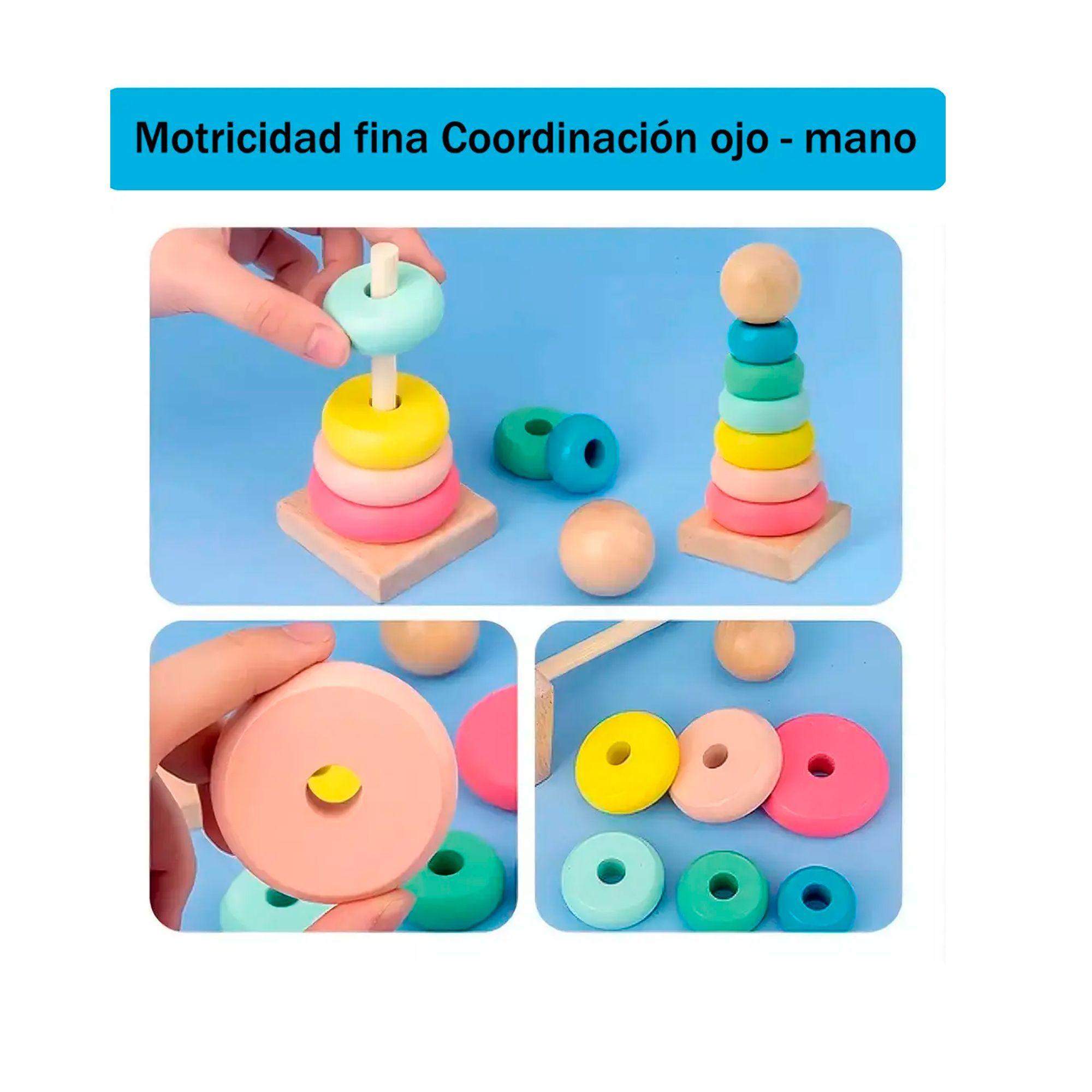 Pack 10 Juguetes Didácticos De Madera Para Niños Montessori-6