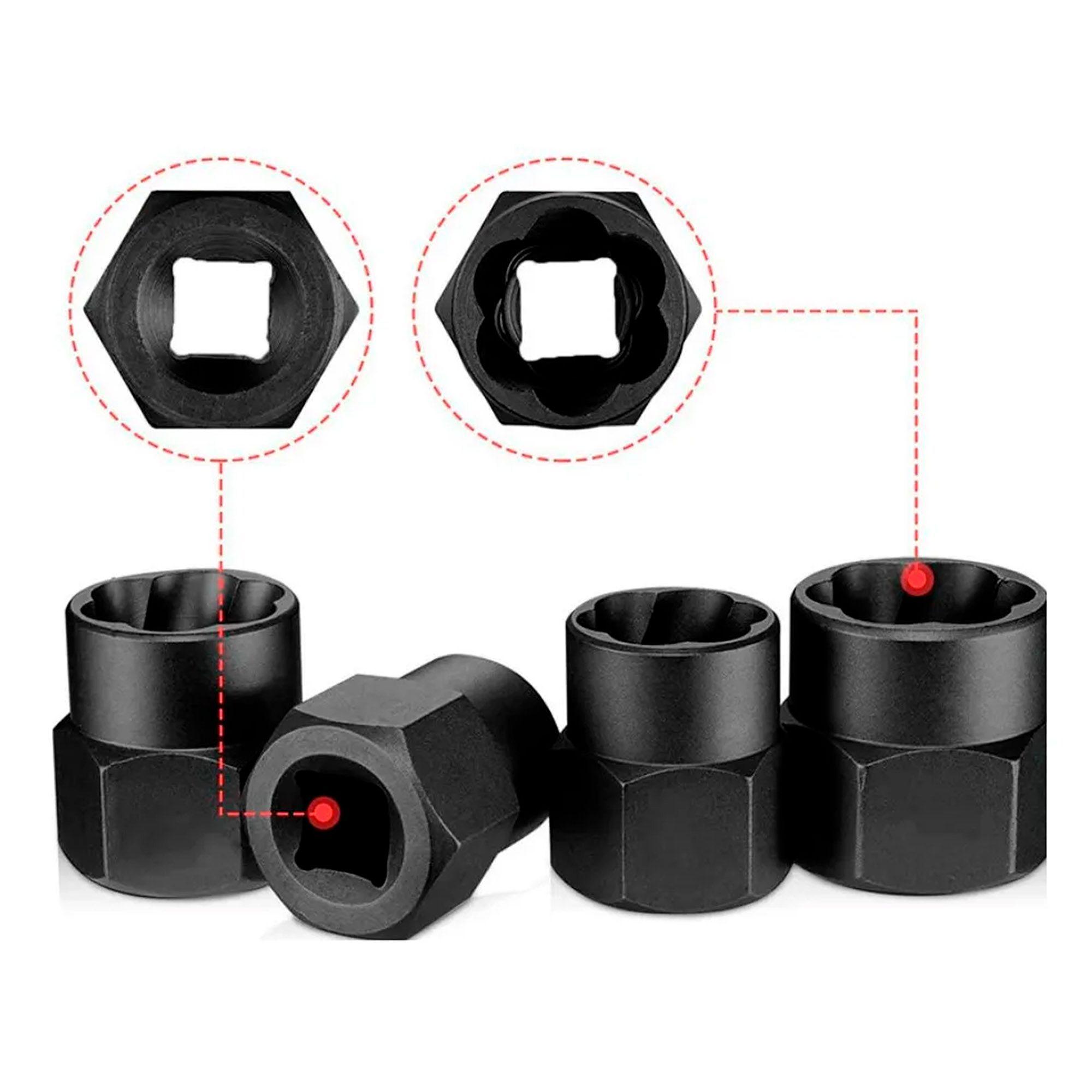 Kit De Dados Herramientas Juego Dados Extractores 1/4 A 19mm-3