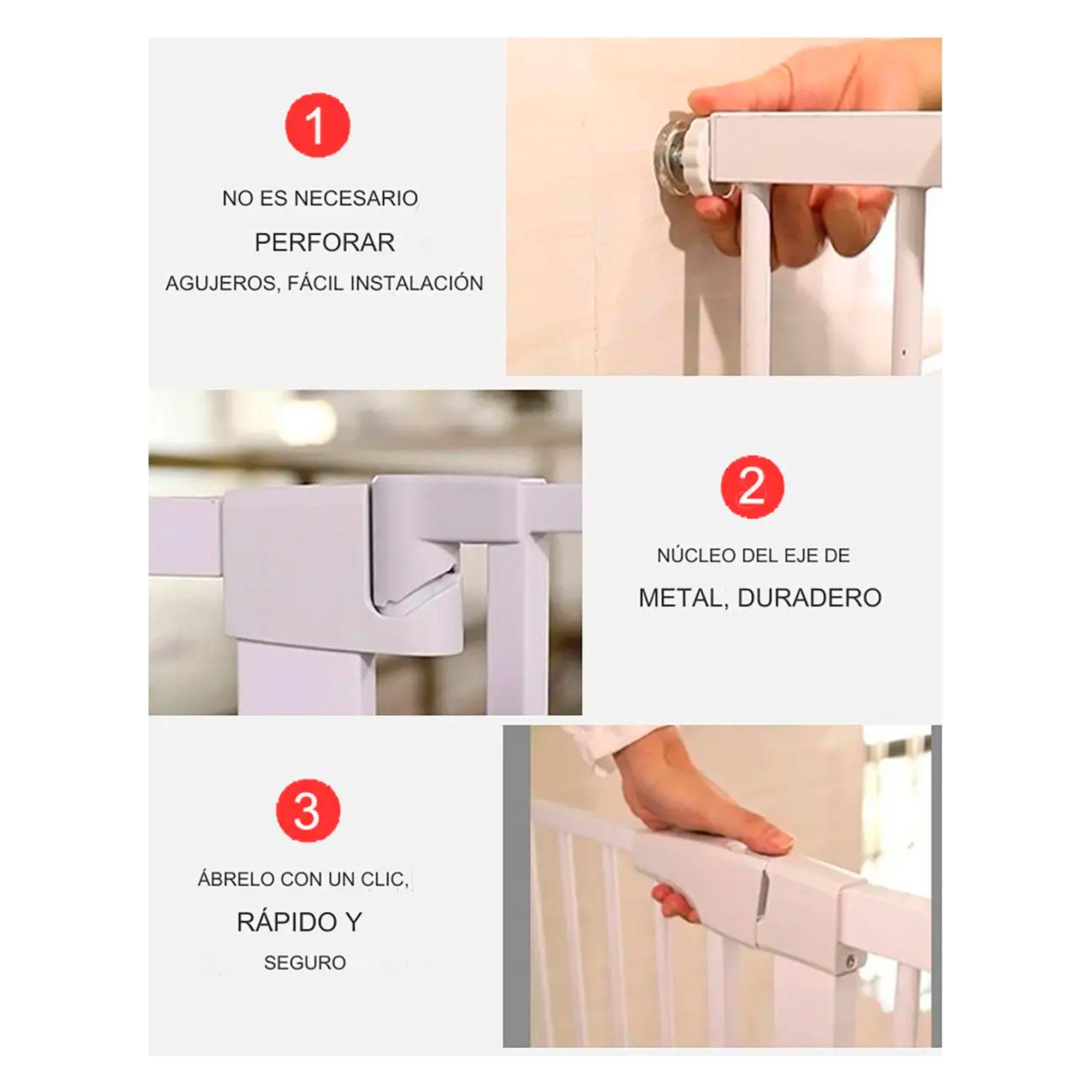 Reja Seguridad Escalera Puerta Ajustable Para Bebe-3