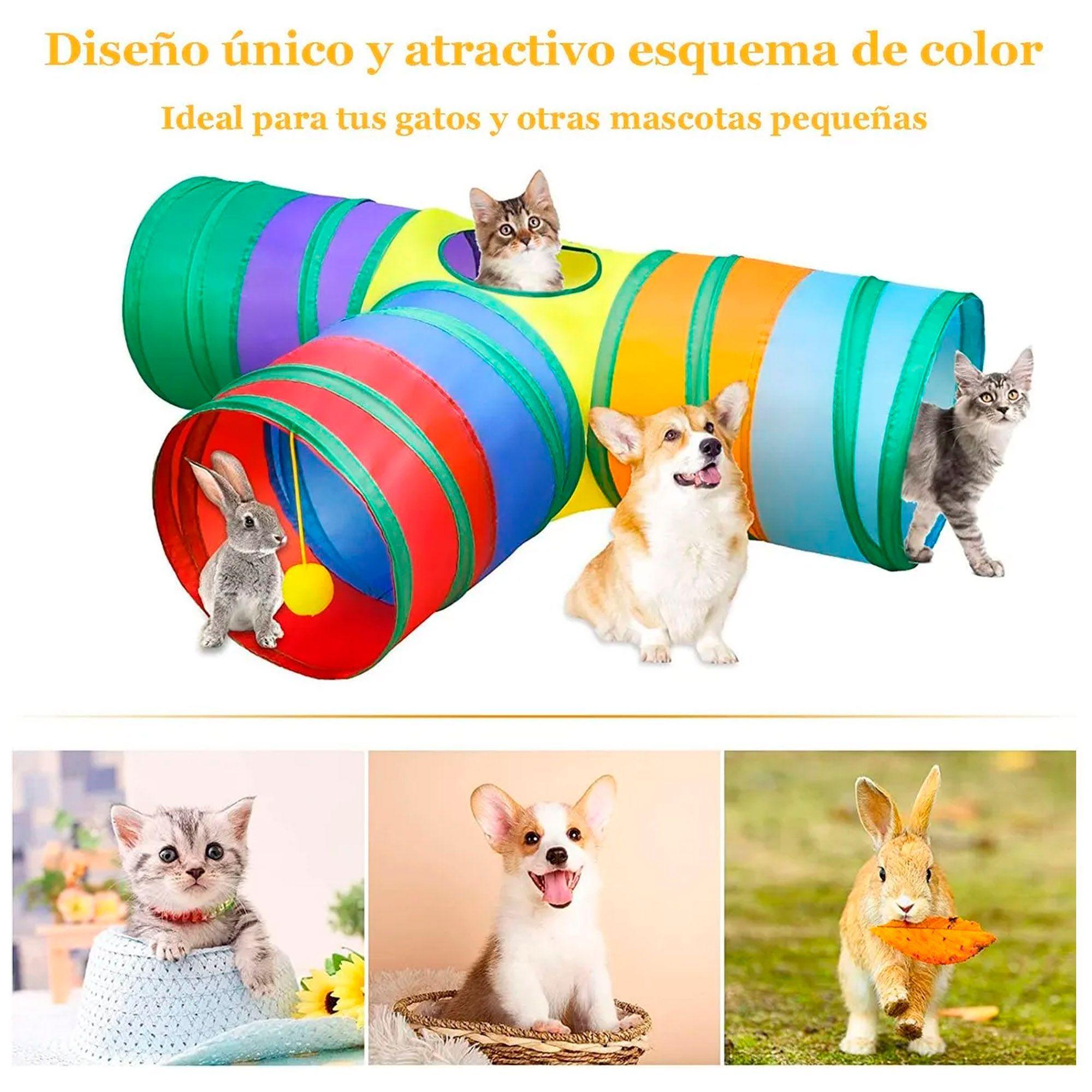 Túnel Plegable Gato 3 Vías 20 Pzs Juguetes Mascota -5