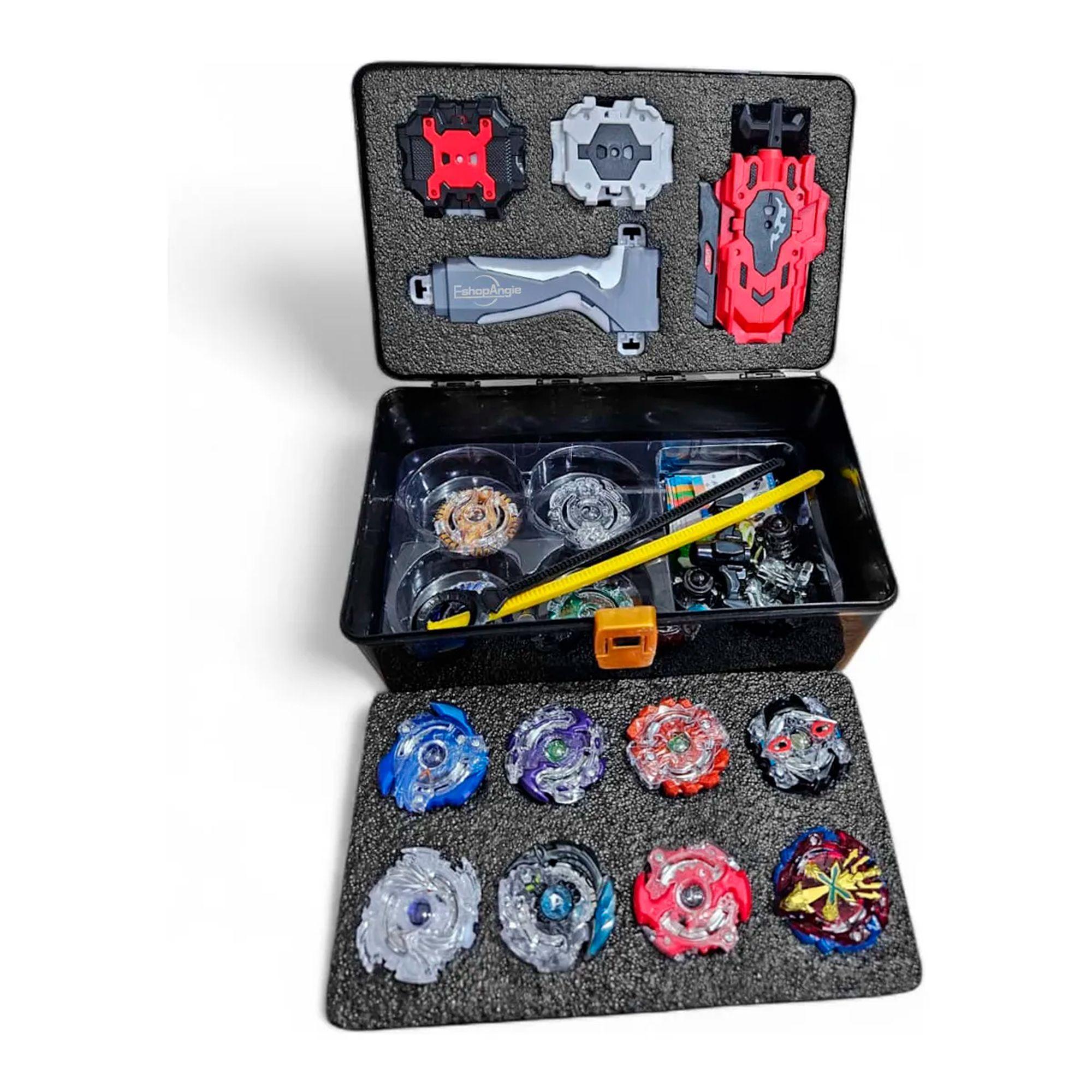 Set12 Beyblades Metal Fusion Con Maleta Lanzadores Bayblades-2