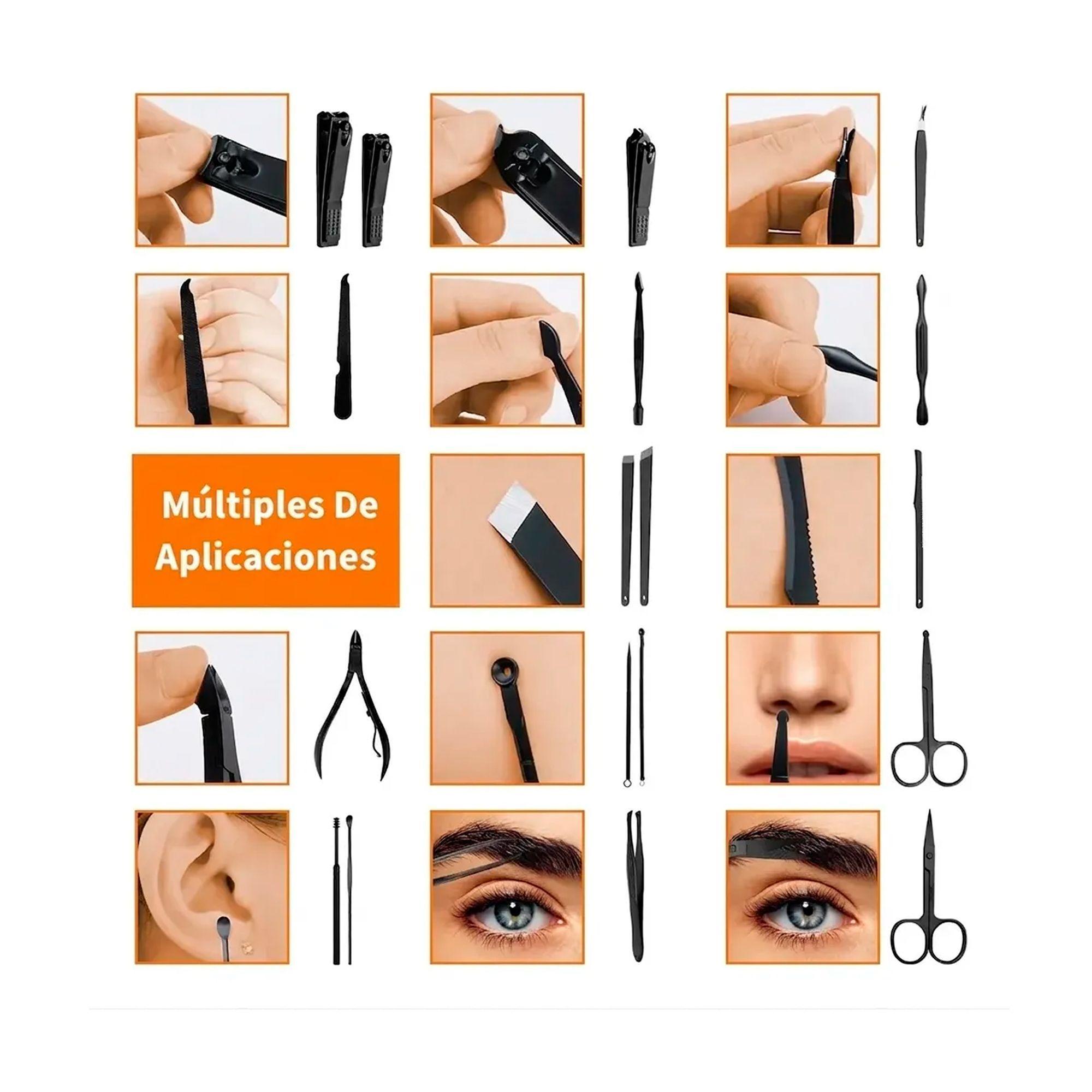 Set 36 Piezas Manicure Y Pedicure Profesional Estuche Unas-3