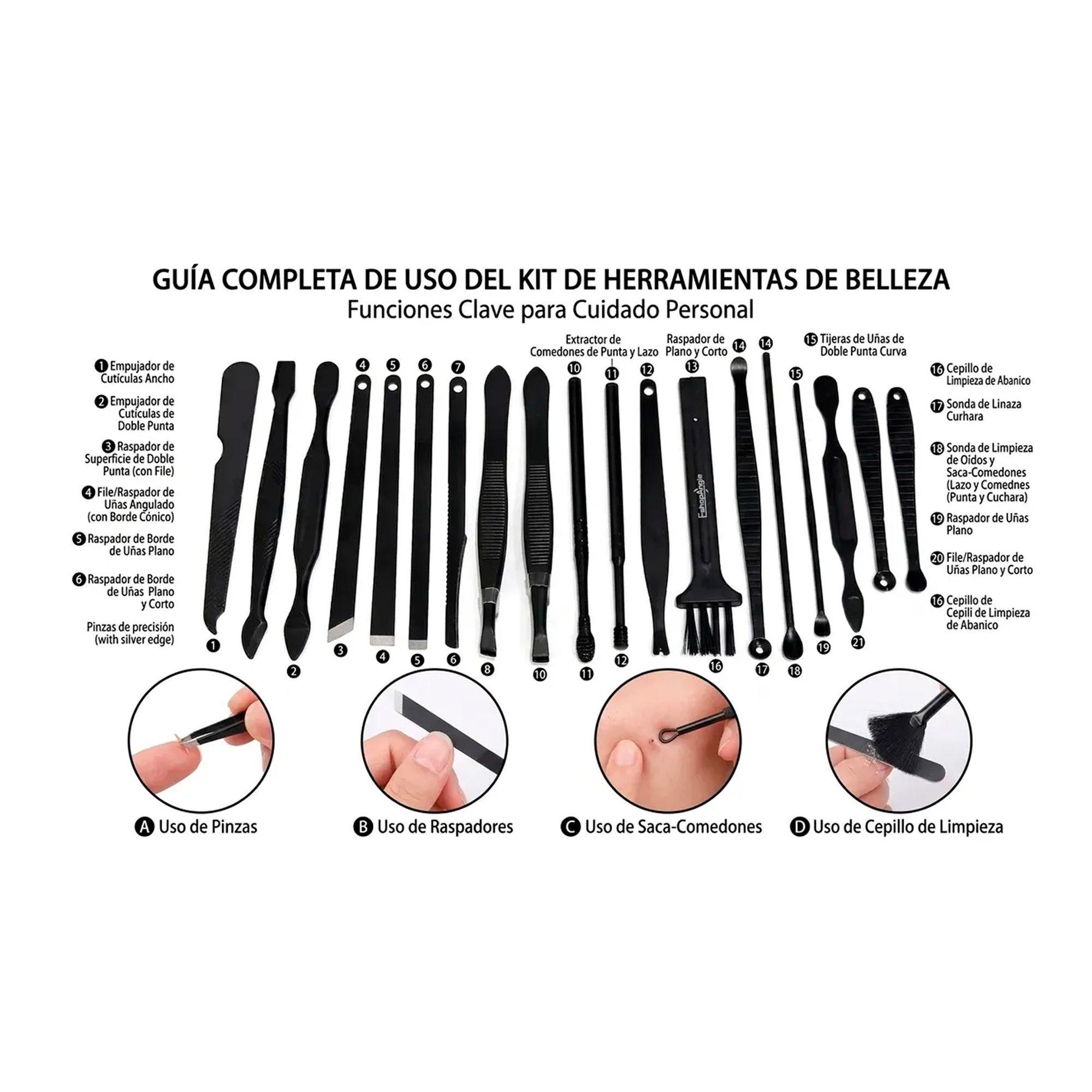 Set 36 Piezas Manicure Y Pedicure Profesional Estuche Unas-5