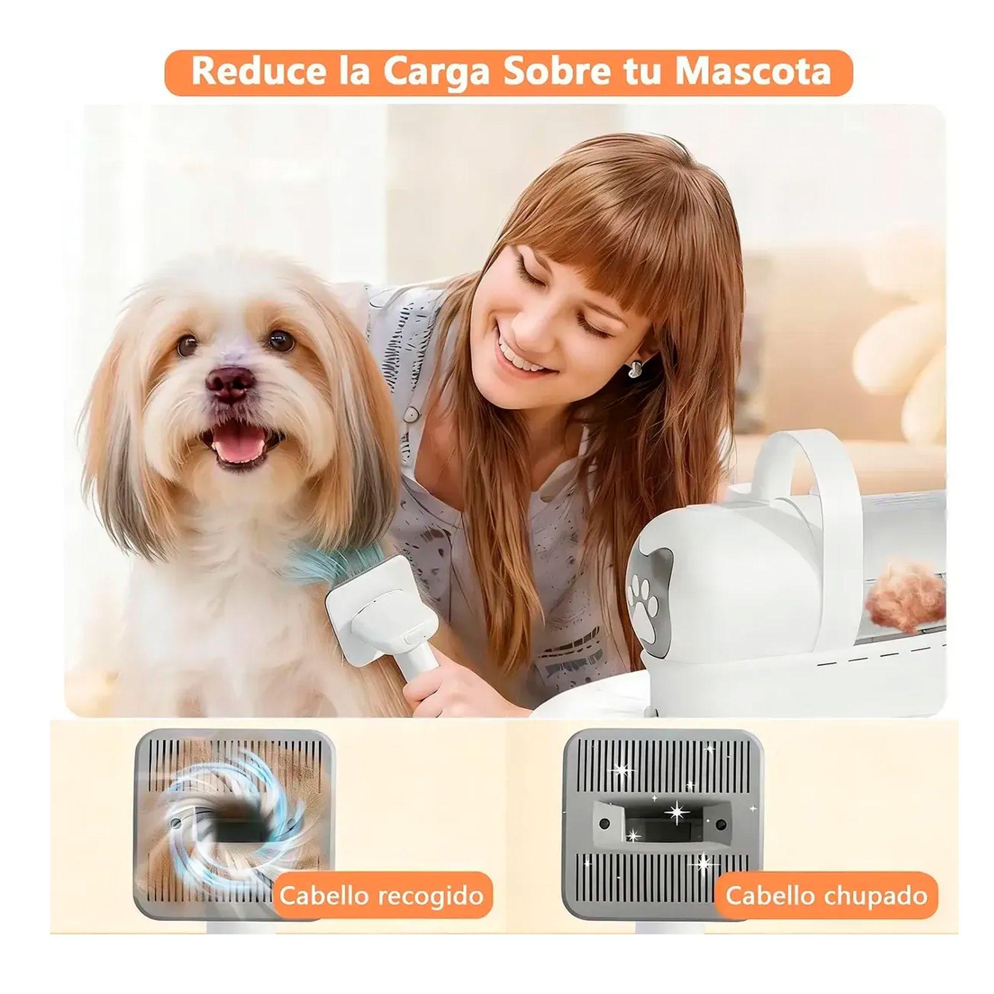 Kit Cortapelo Aspiradora Perros Gatos Aseo Mascotas 2 En 1-4