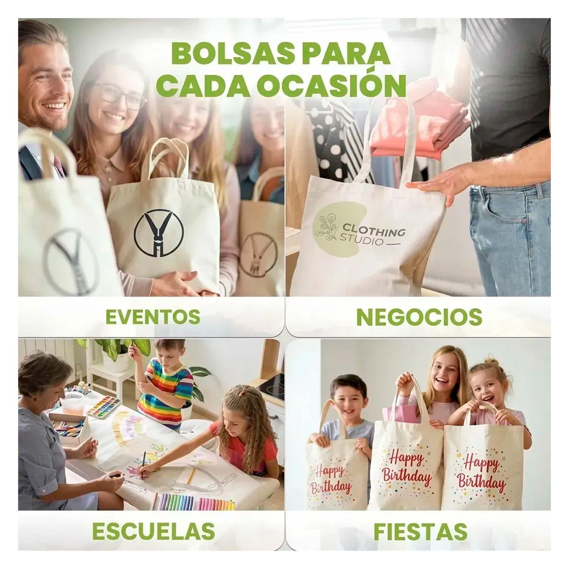 Pack 10 Bolsas De Algodon Biodegradable Reutilizable 35x40cm-2