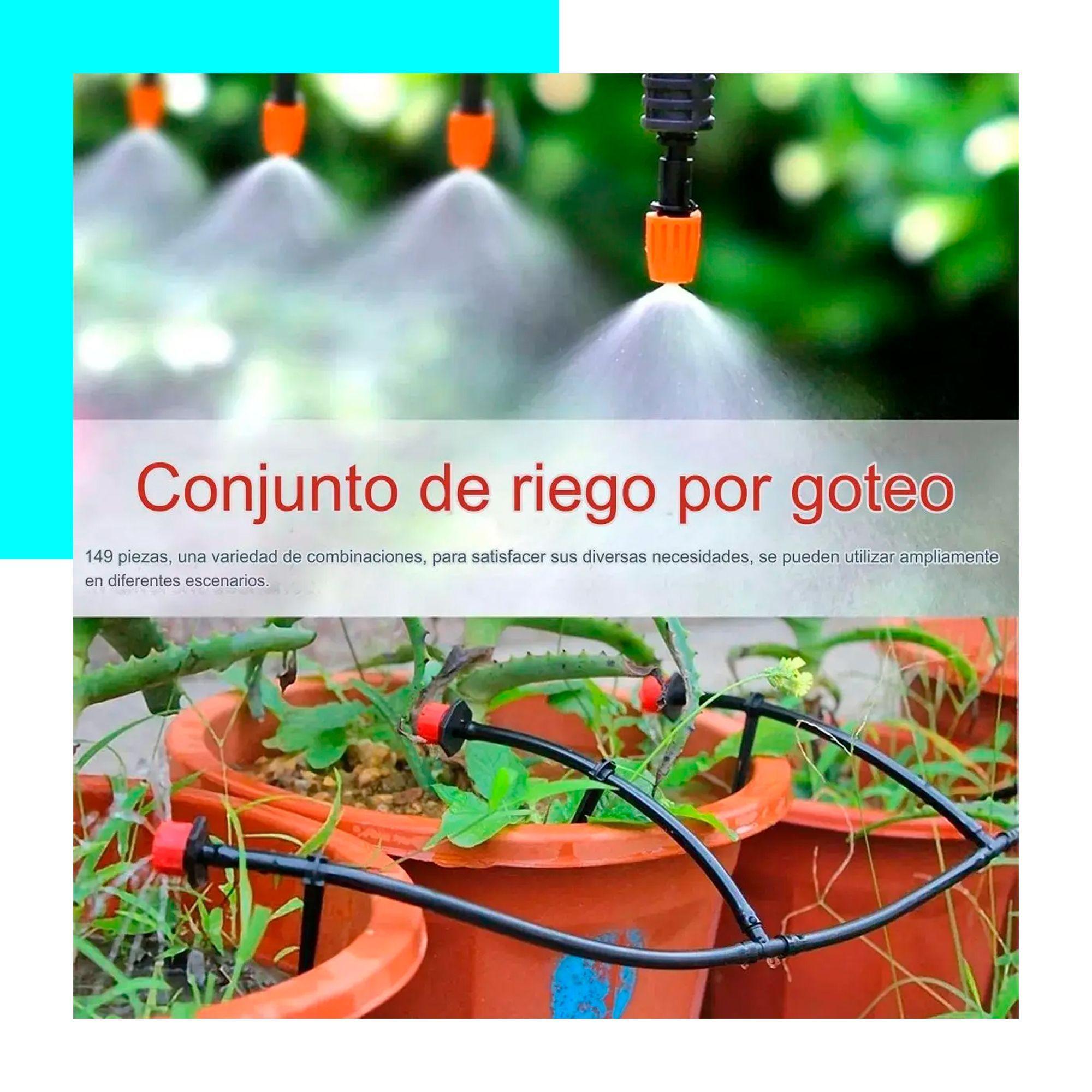 Kit De Riego Sistema Automatico Por Goteo 30mtrs 149pcs-5
