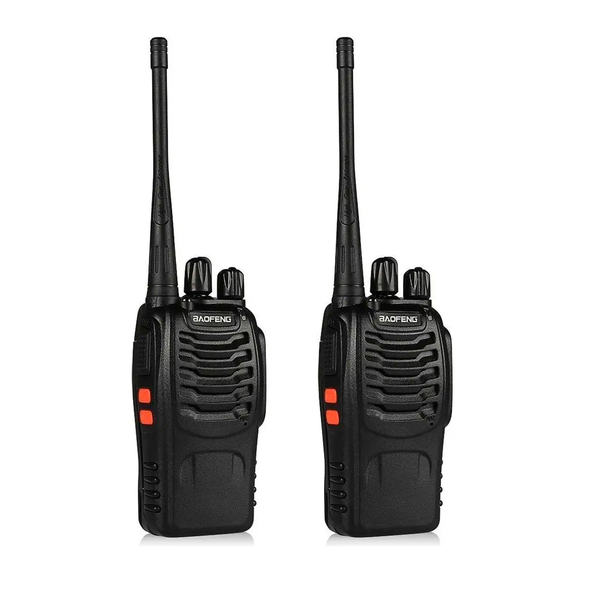 Par Radio Transmisor Walkie Talkie 5W 16 Canales UHF 2km BF 888S-2