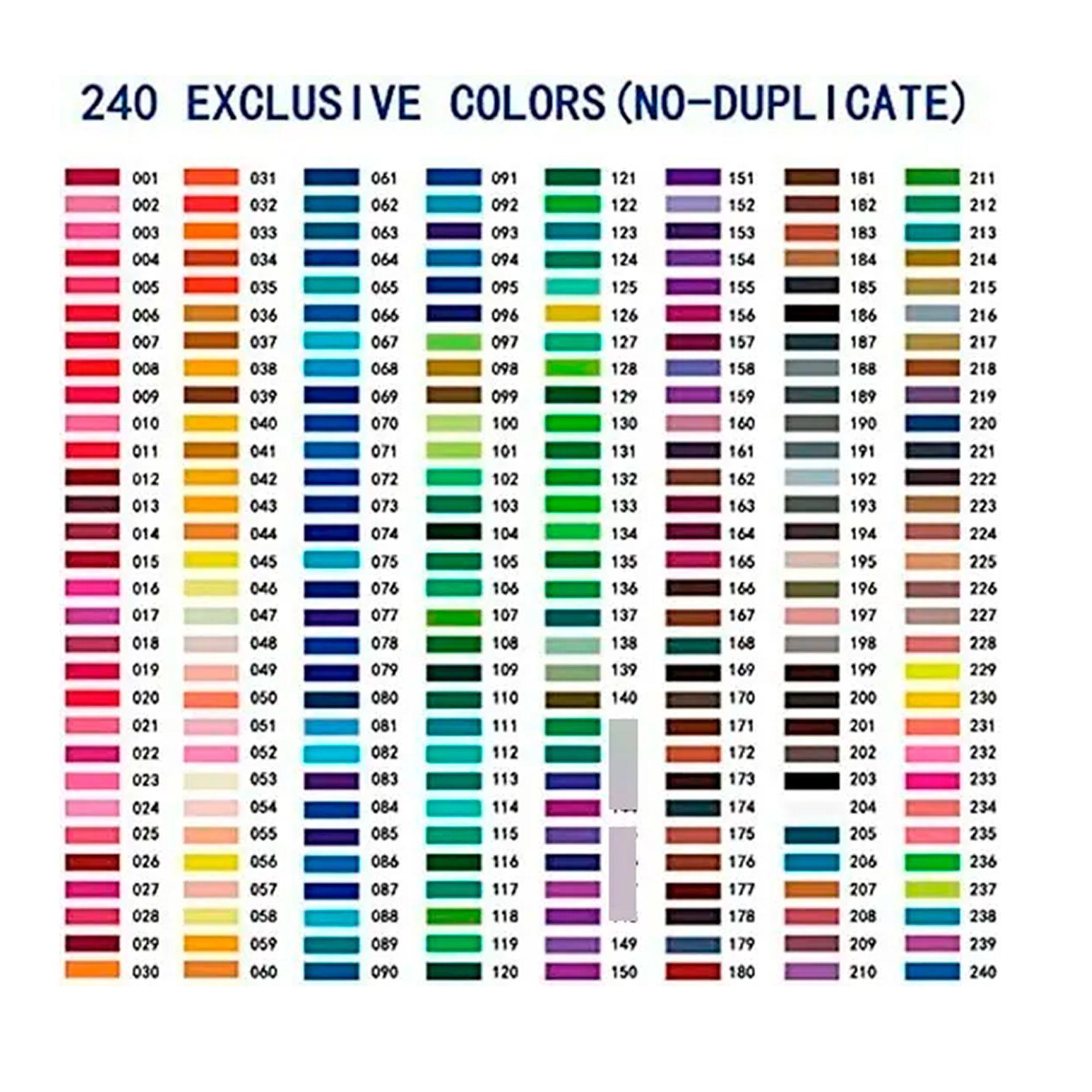 Set 240 Lapices Color Arte Profesional Dibujo Caja Met lica-4