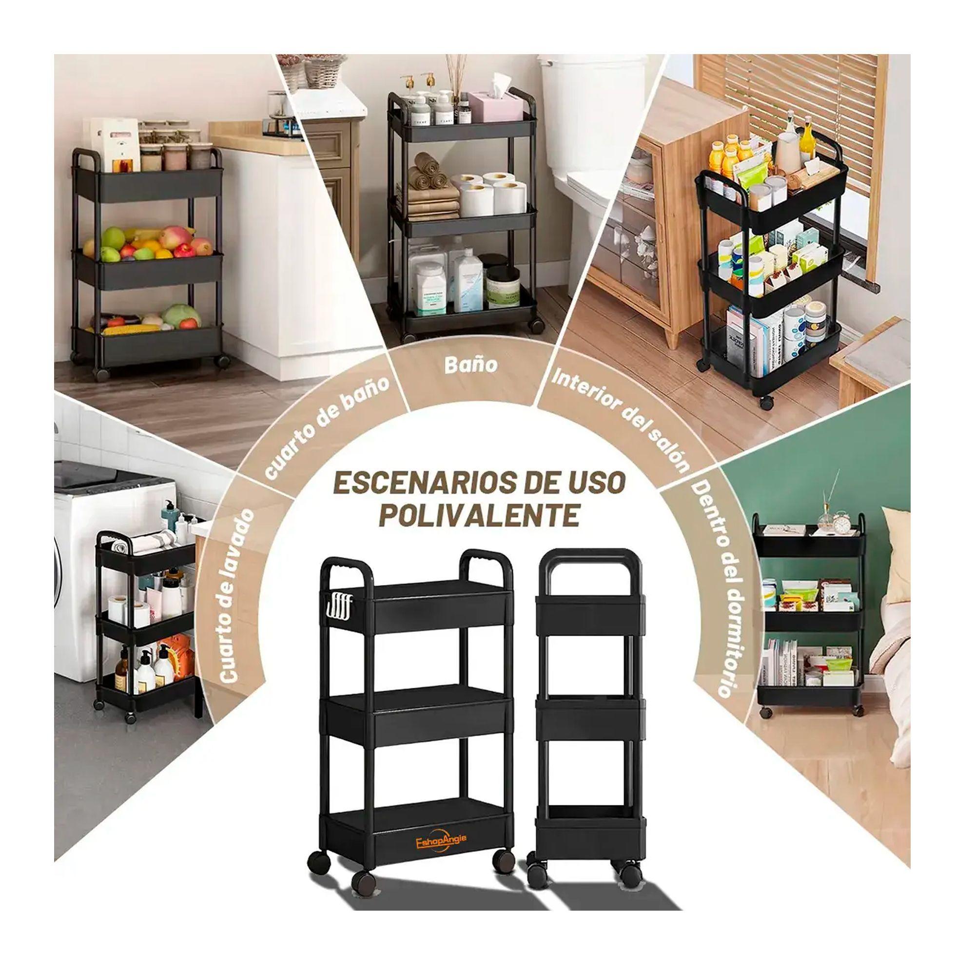 Carrito Organizador Con Ruedas Multiuso 3 Niveles Plastico-3