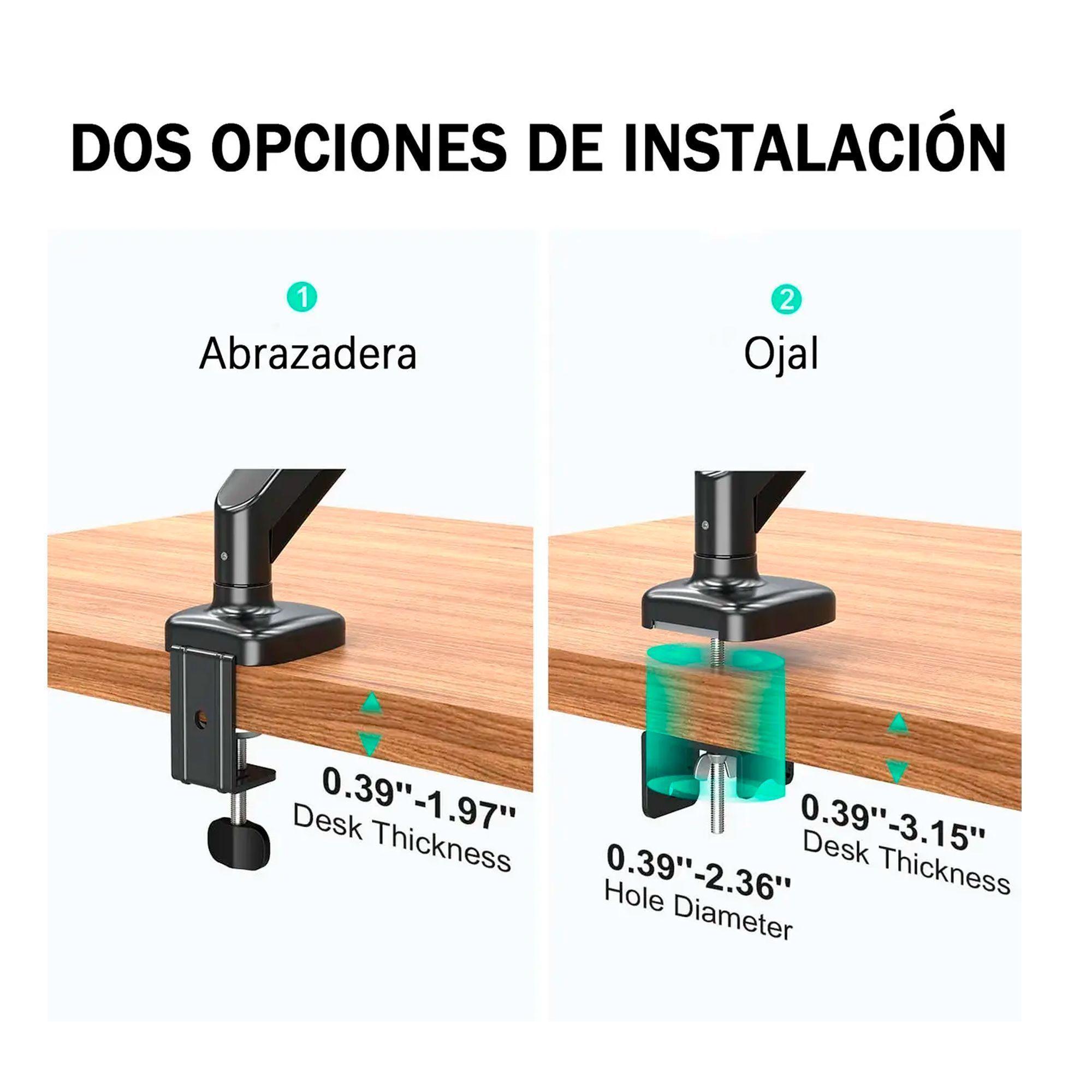 Soporte Ergonomico De Mesa Para Tv monitor 1 Brazo 17 30-6