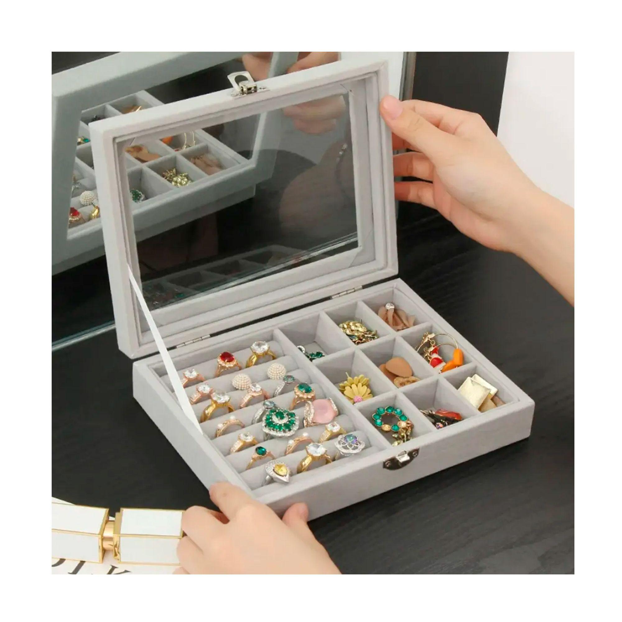Joyero Organizador De Plush Portatil Multiusos -2