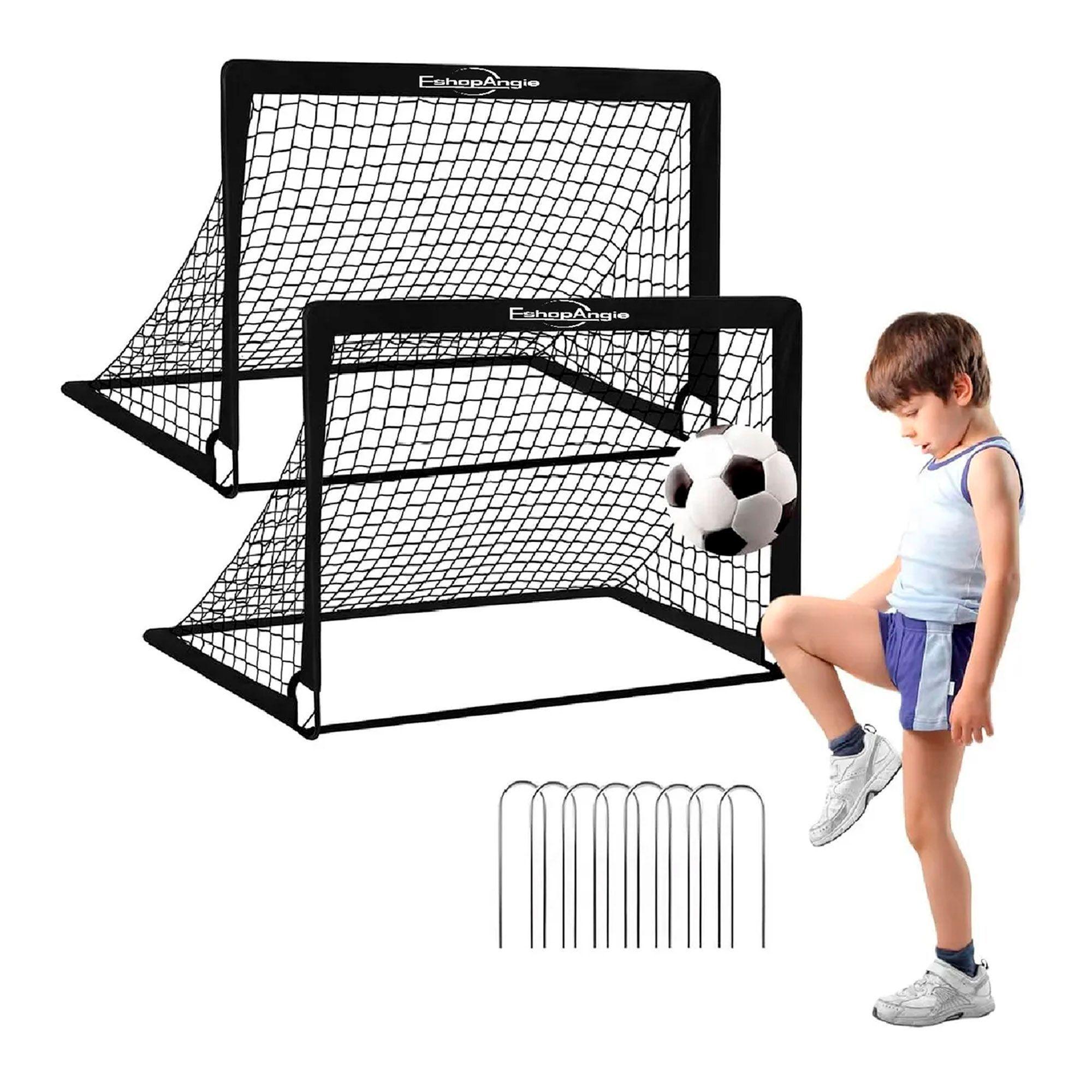2 Juego De Porterías De Fútbol Portátil Para Niños 120*90cm-0