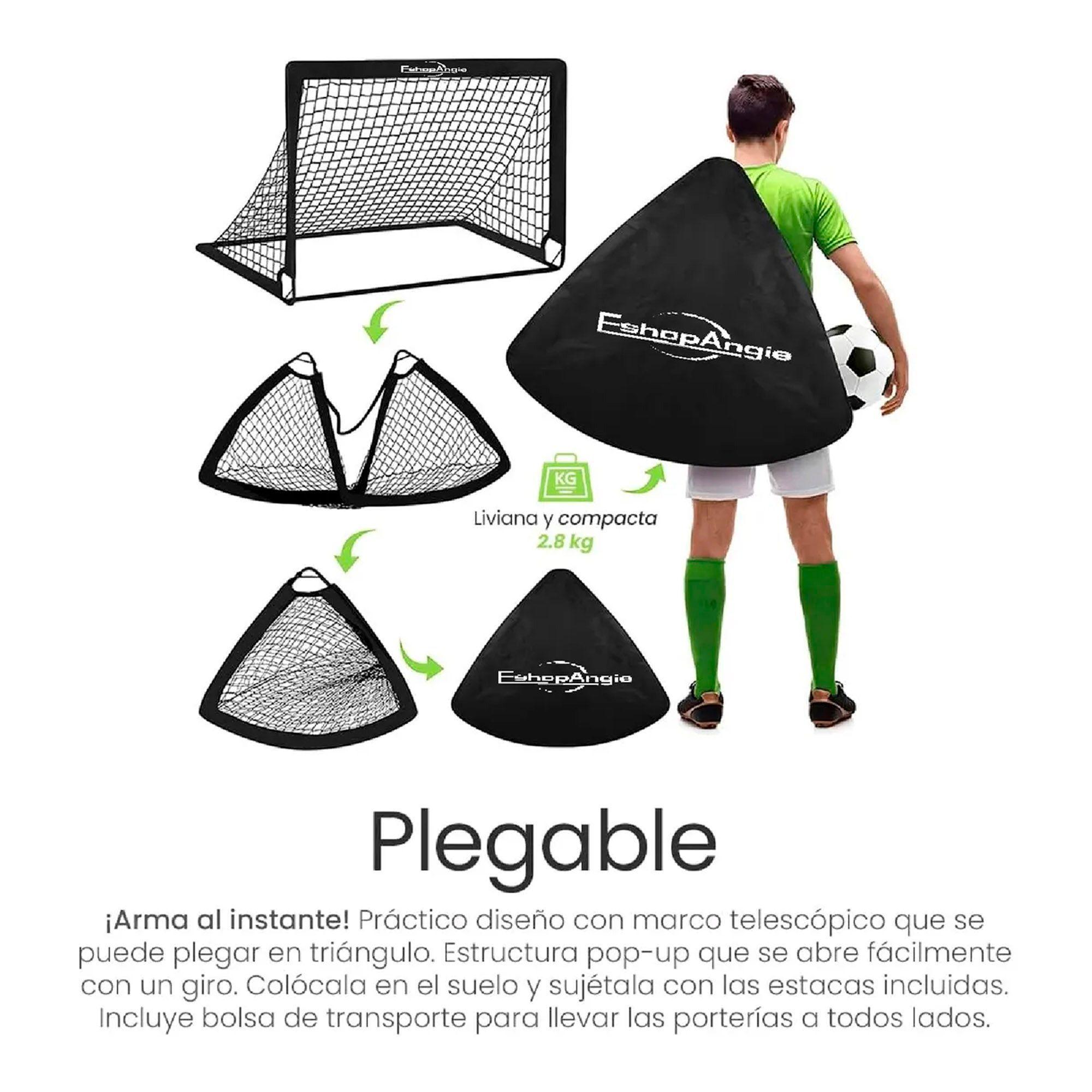2 Juego De Porterías De Fútbol Portátil Para Niños 120*90cm-1