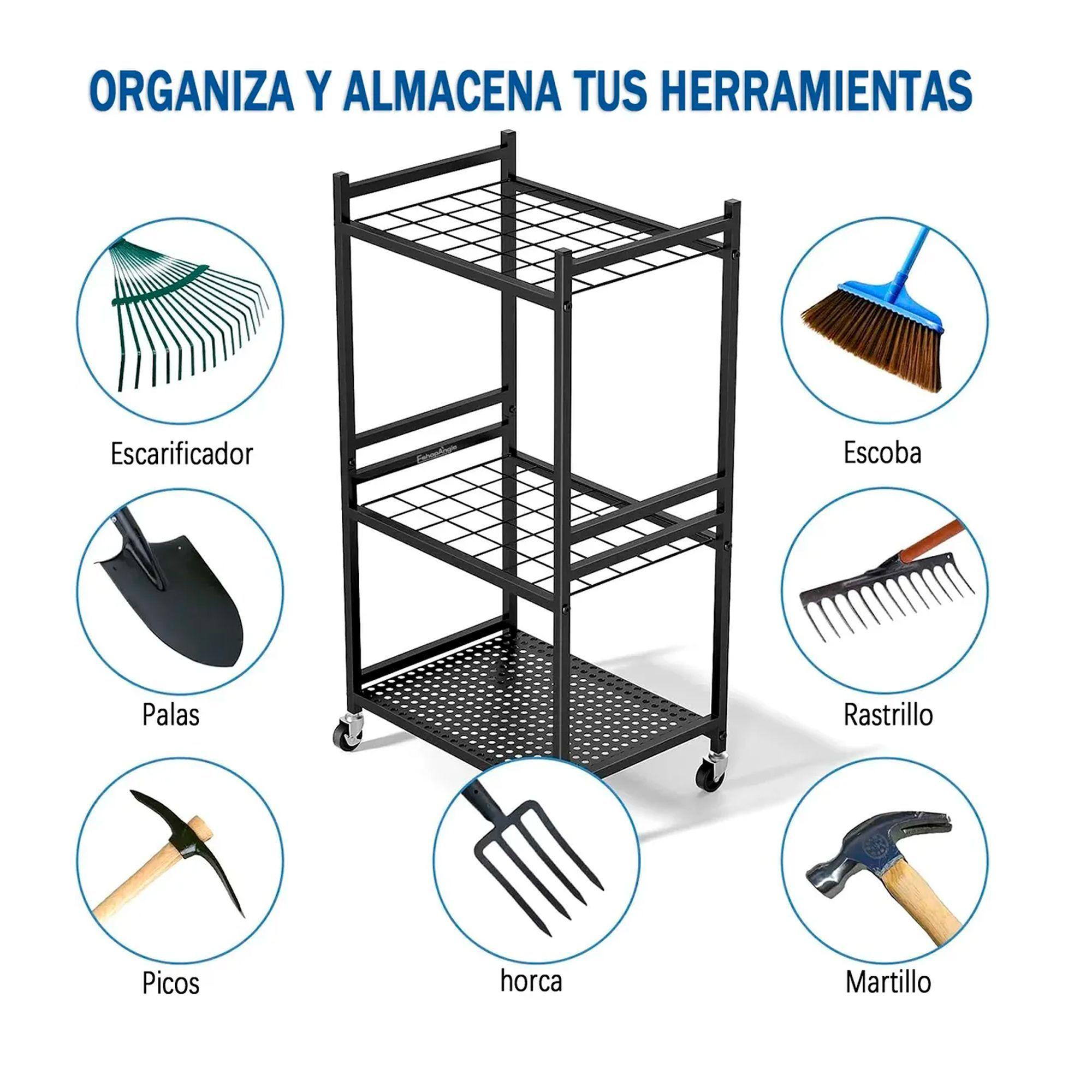 Organizador Carro De Herramientas Jardin Con Ruedas Estante-4