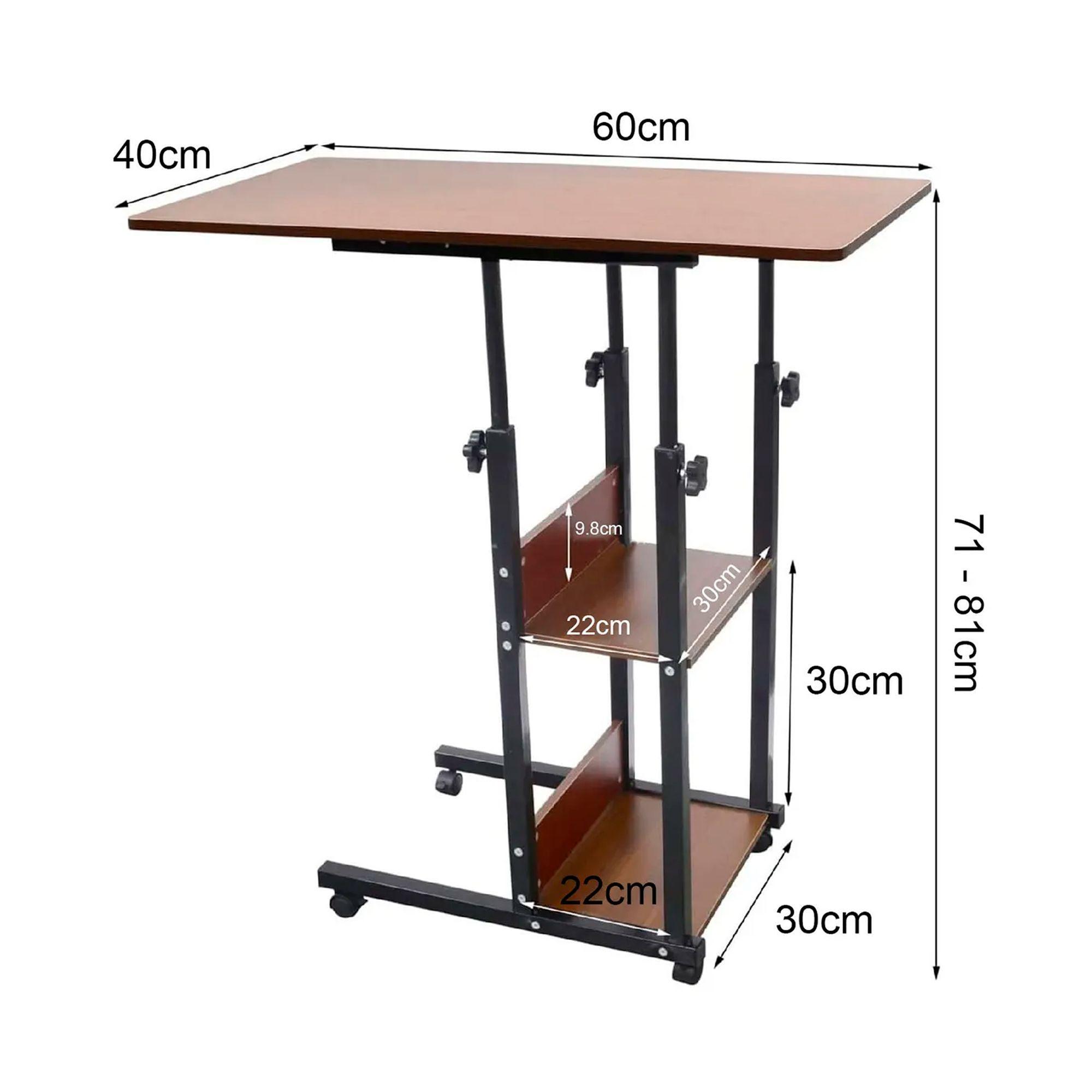 Mesa Auxiliar Altura Ajustable Con Ruedas Multifuncional-3
