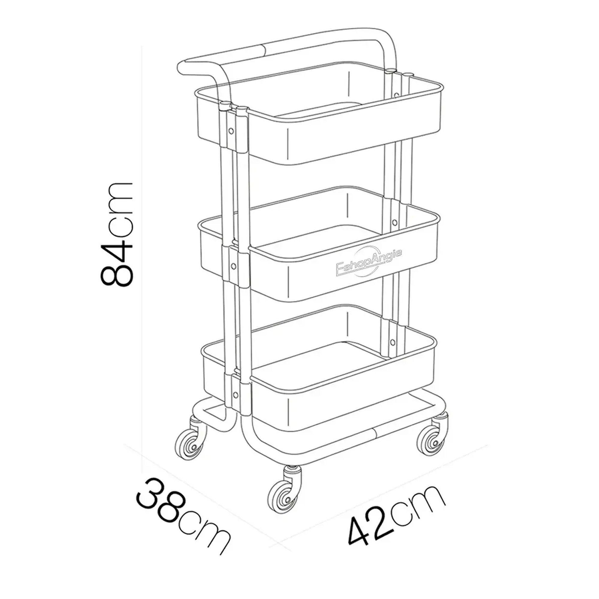 Carrito Organizador Con Ruedas Multiuso 3 Niveles-4