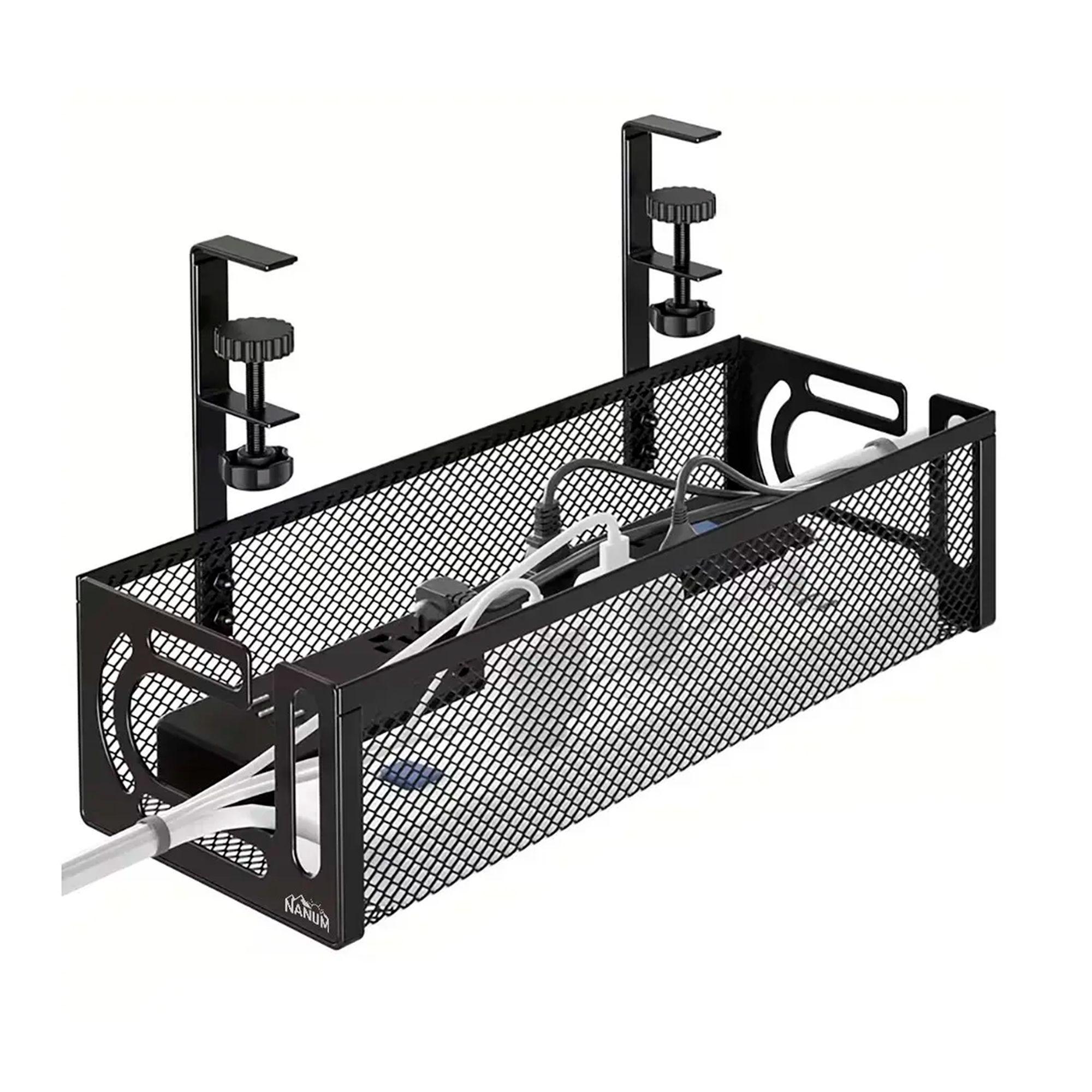 Organizador De Cables Escritorio Bandeja Rejilla Sin Taladro-4