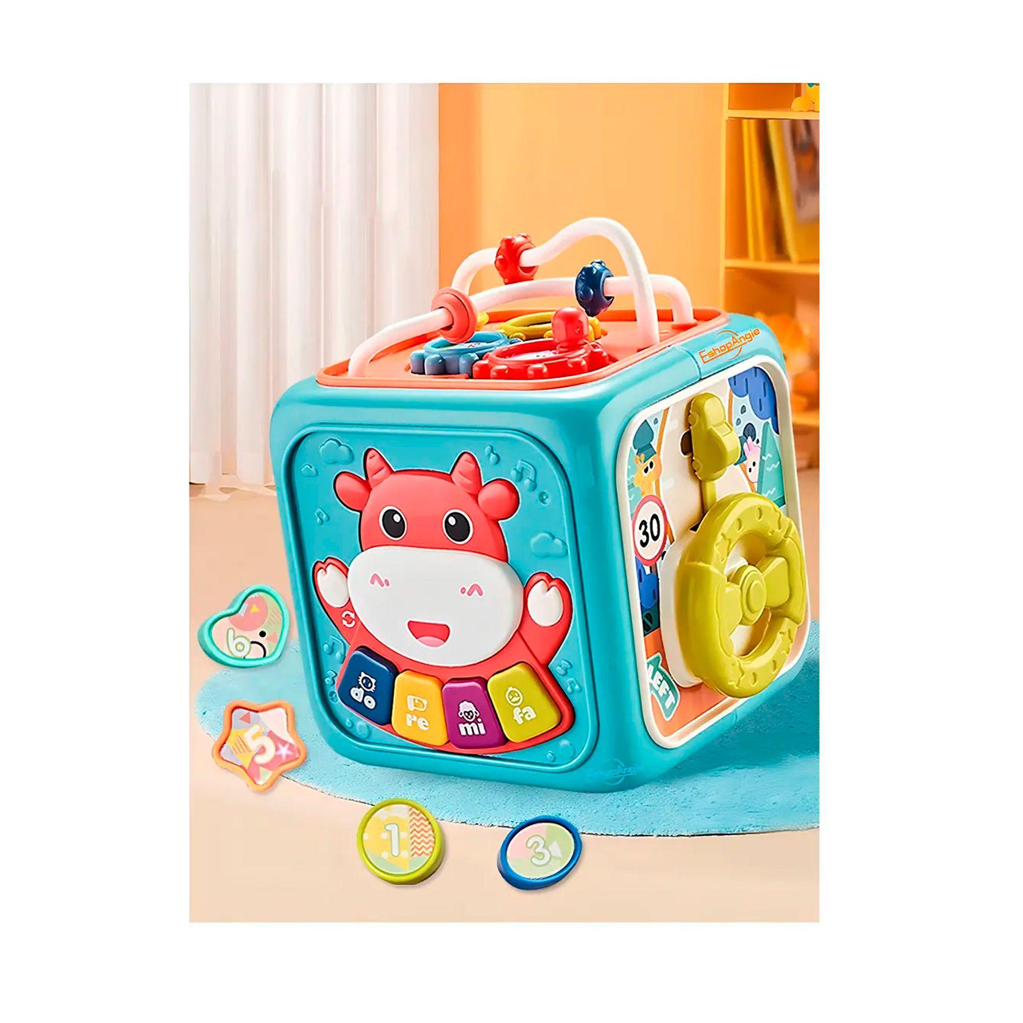 Cubo Multiactividades Para Bebés Con Luz Y Sonido Educativo-4