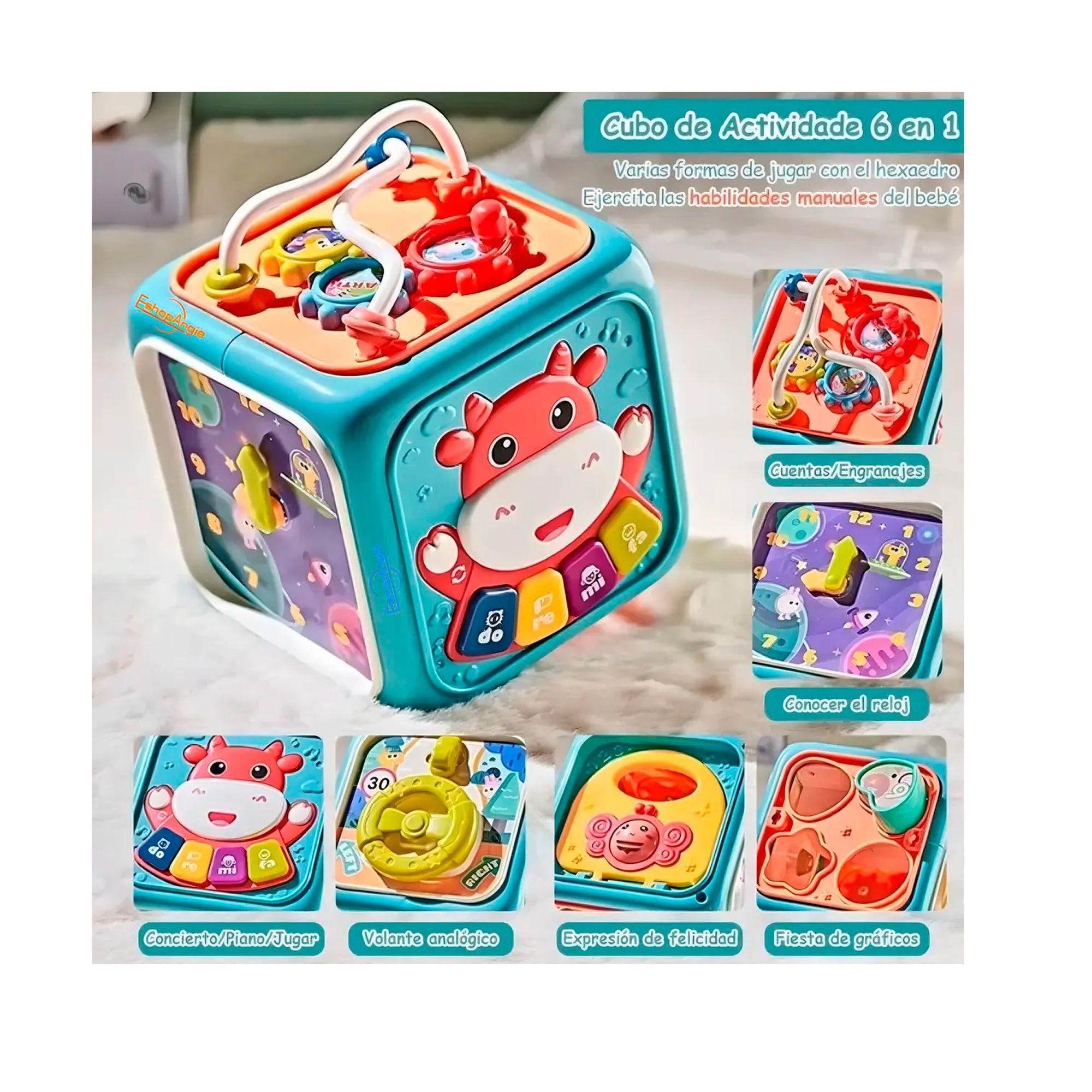 Cubo Multiactividades Para Bebés Con Luz Y Sonido Educativo-5