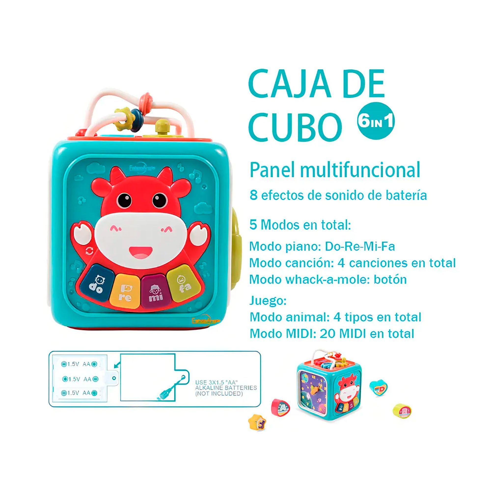 Cubo Multiactividades Para Bebés Con Luz Y Sonido Educativo-6
