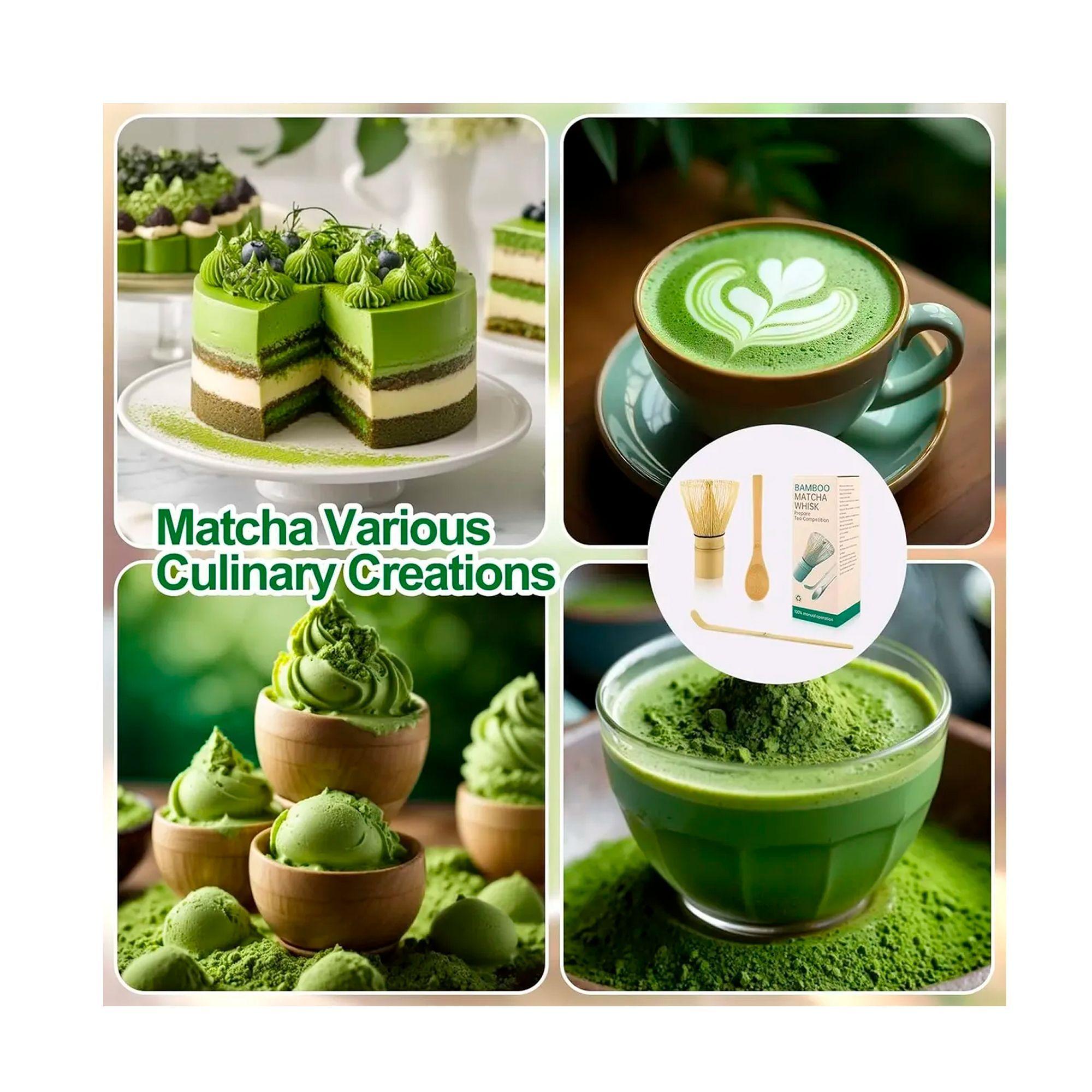 Juego De Te Matcha Japones Set Batidor Chasen Cucharas Bambu-5