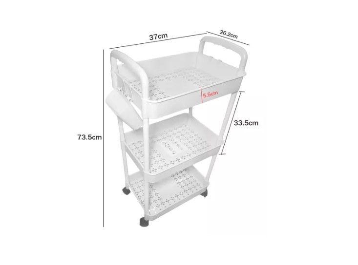 Carrito Organizador Con Ruedas Asas Multiuso 3 Niveles-4