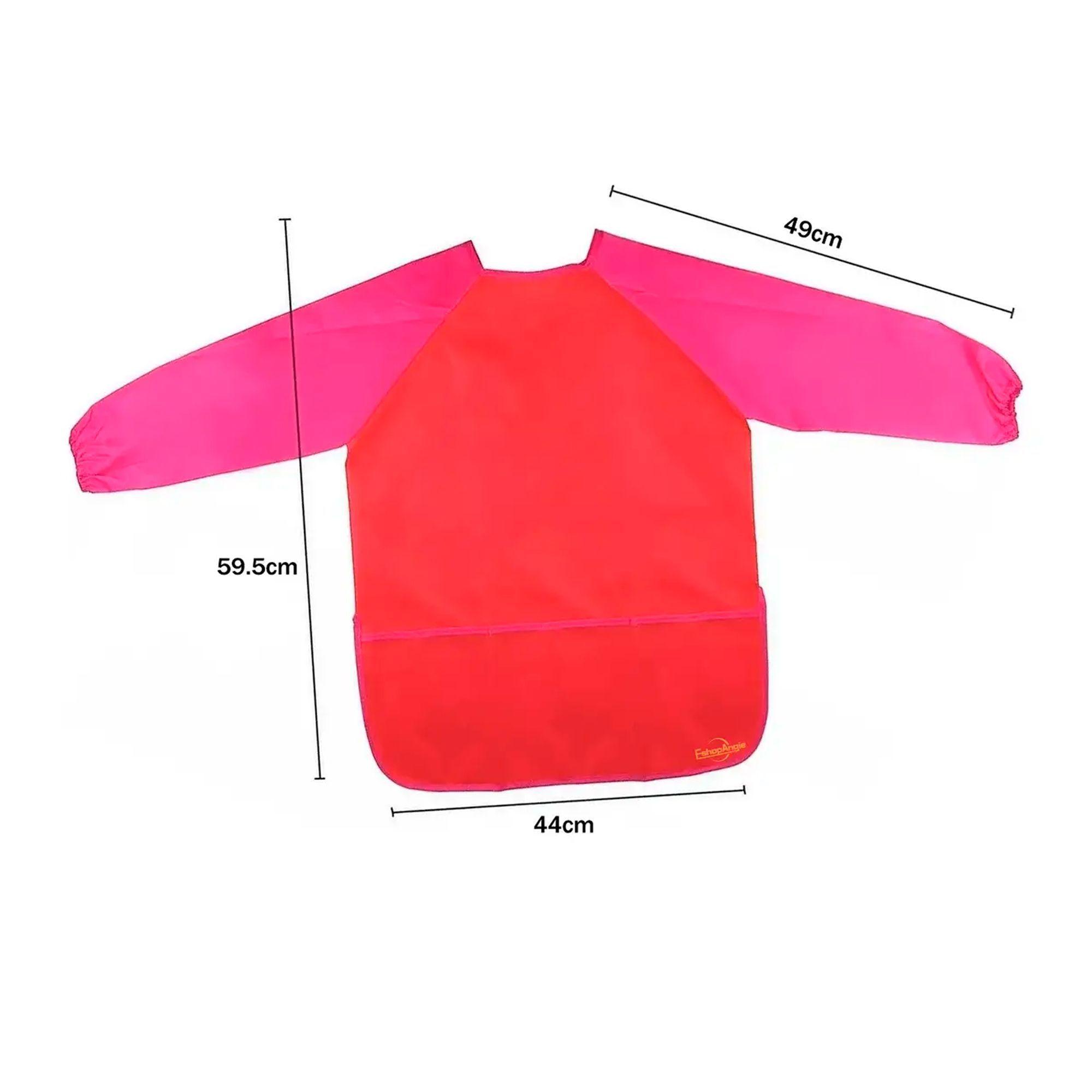 Babero Delantal Pechera Nino Nina Manga Larga Impermeable-1