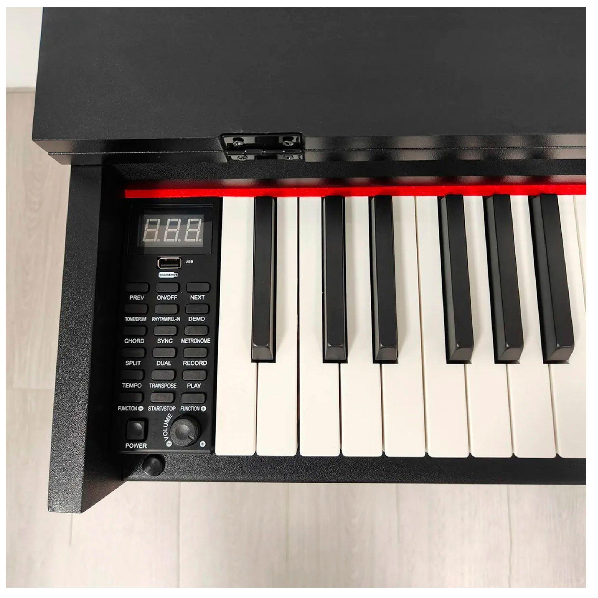 Piano Digital Y13 Con Terminación Negro 88 Teclas-2